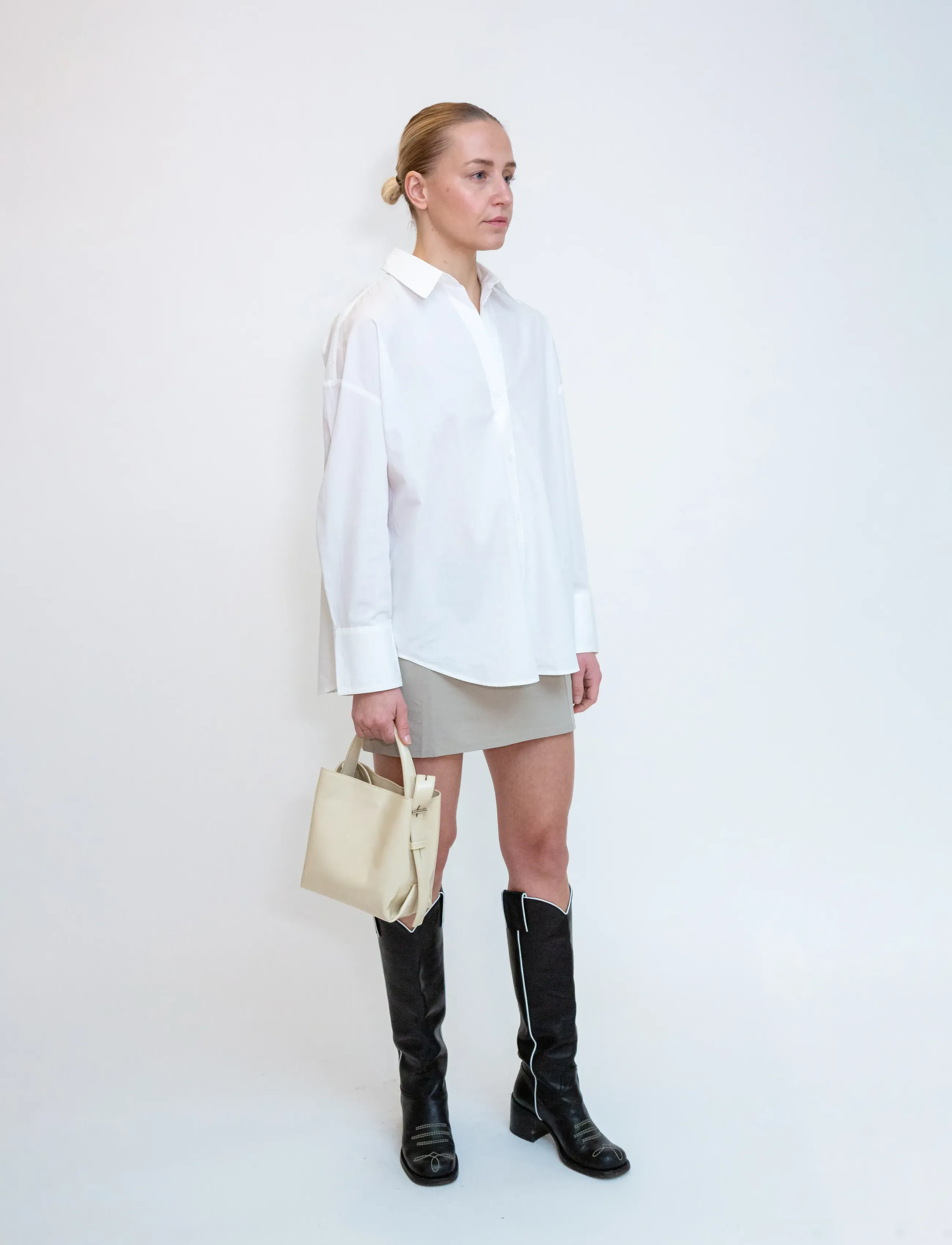 HVISK Molly Glossy Structure, One Size, Bags, Beige - Bucket Bag, Frauen