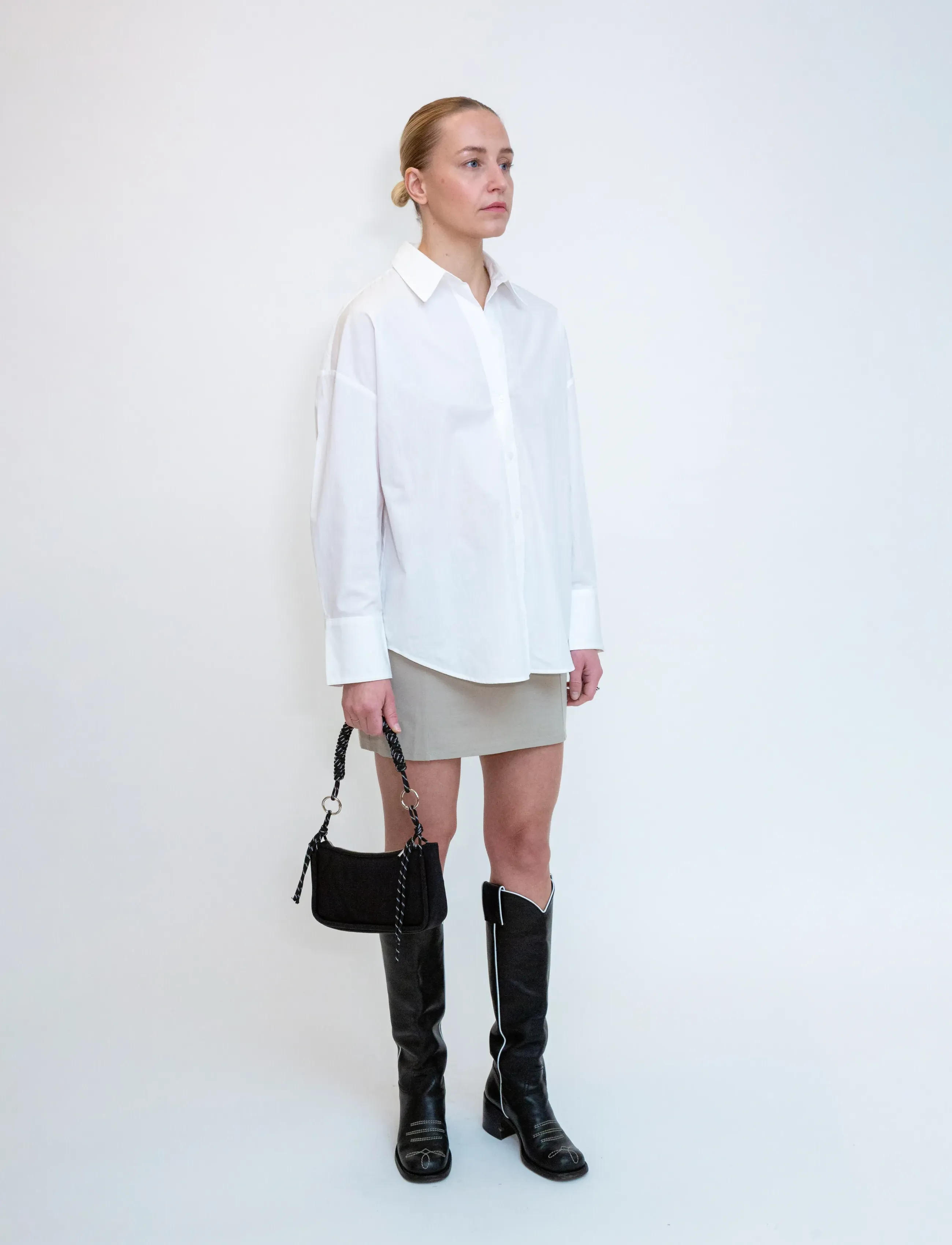 HVISK Isla Textured Twill, Tekstureret Rem Skuldertaske, Sort, Str: ONE SIZE