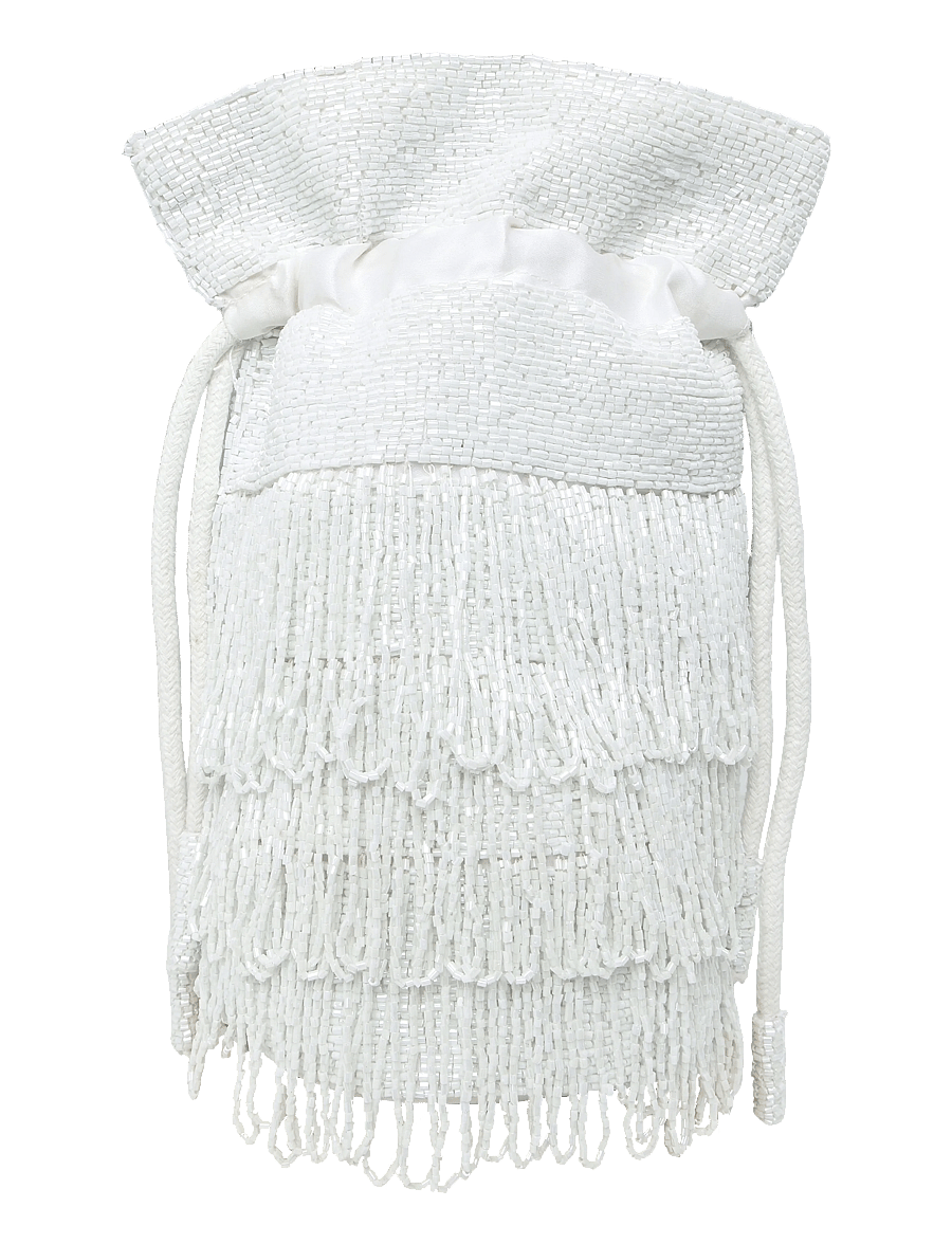 HVISK - MIRA POUCH BEADED - pearl - 2