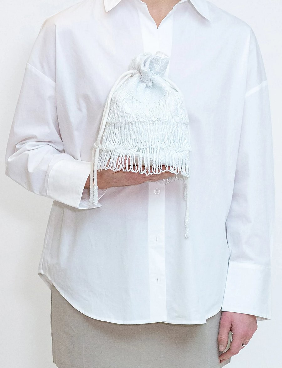HVISK - MIRA POUCH BEADED - pearl - 5