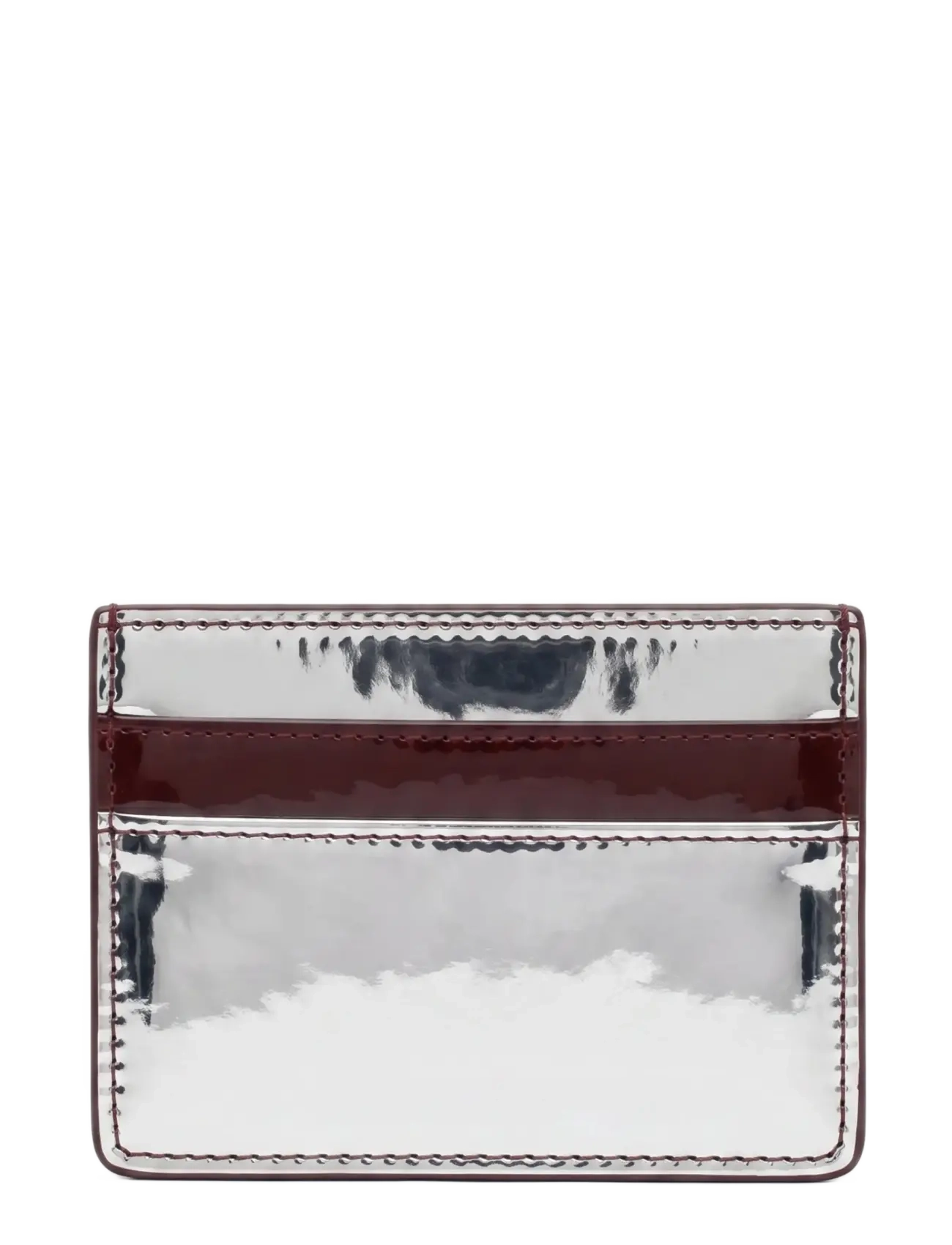 HVISK - CARDHOLDER MIRROR GLOSS - silver maroon - 2