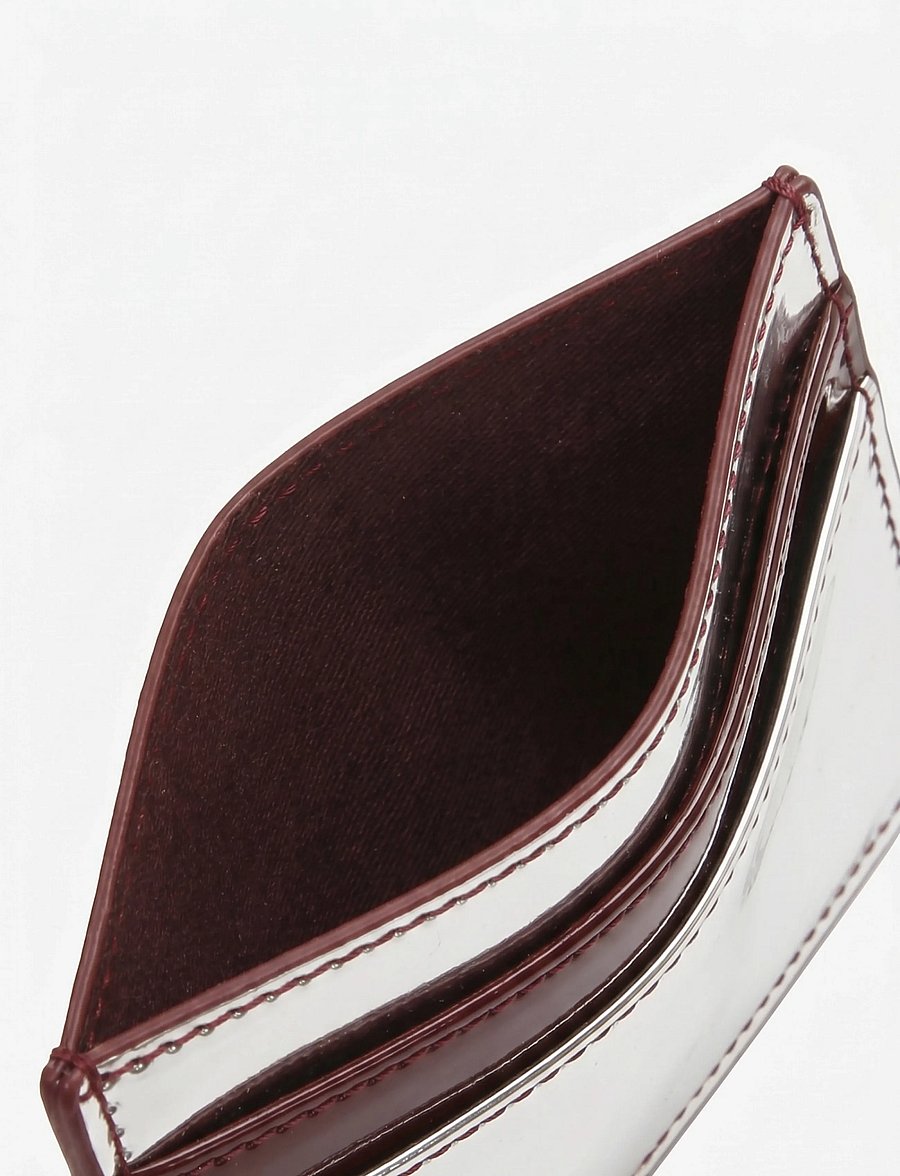 HVISK - CARDHOLDER MIRROR GLOSS - silver maroon - 4