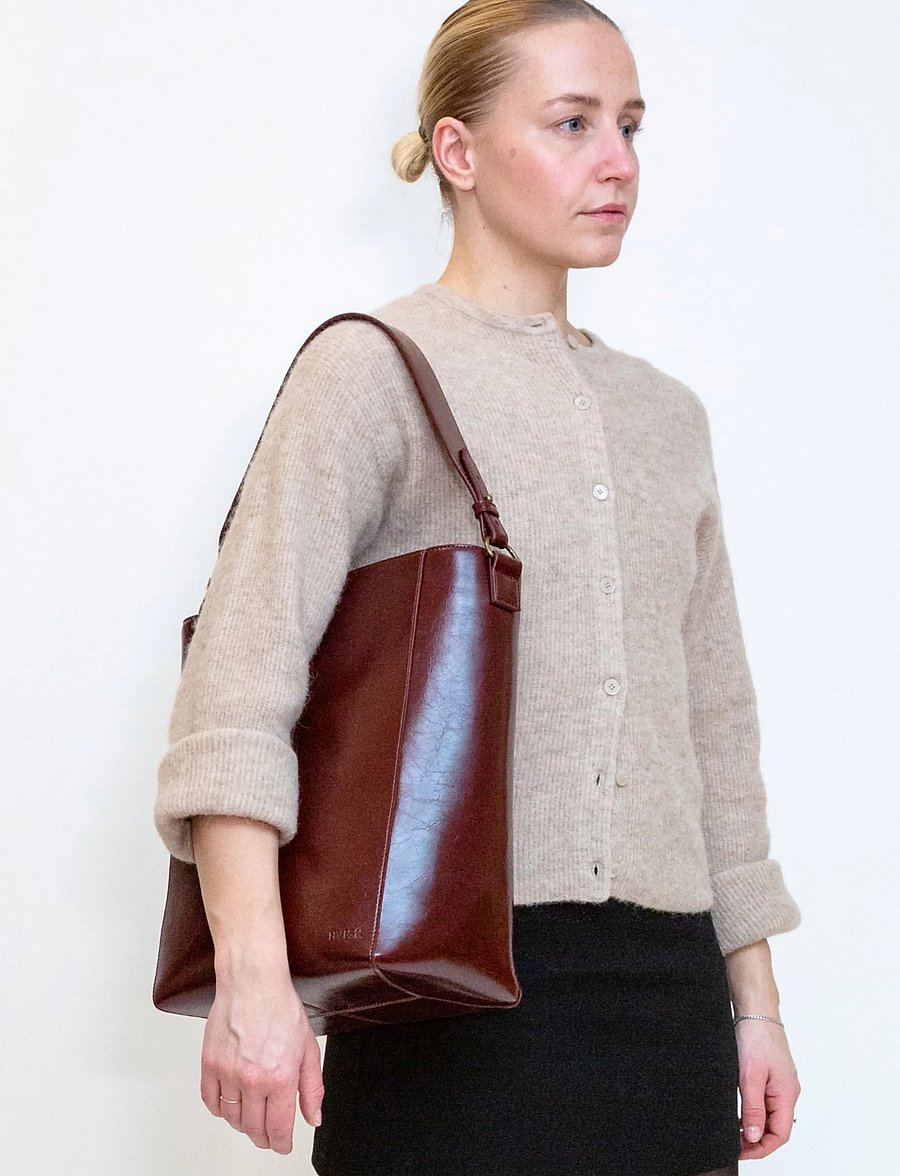 HVISK - CASSET RAW STRUCTURE - beuteltaschen - deep burgundy - 0