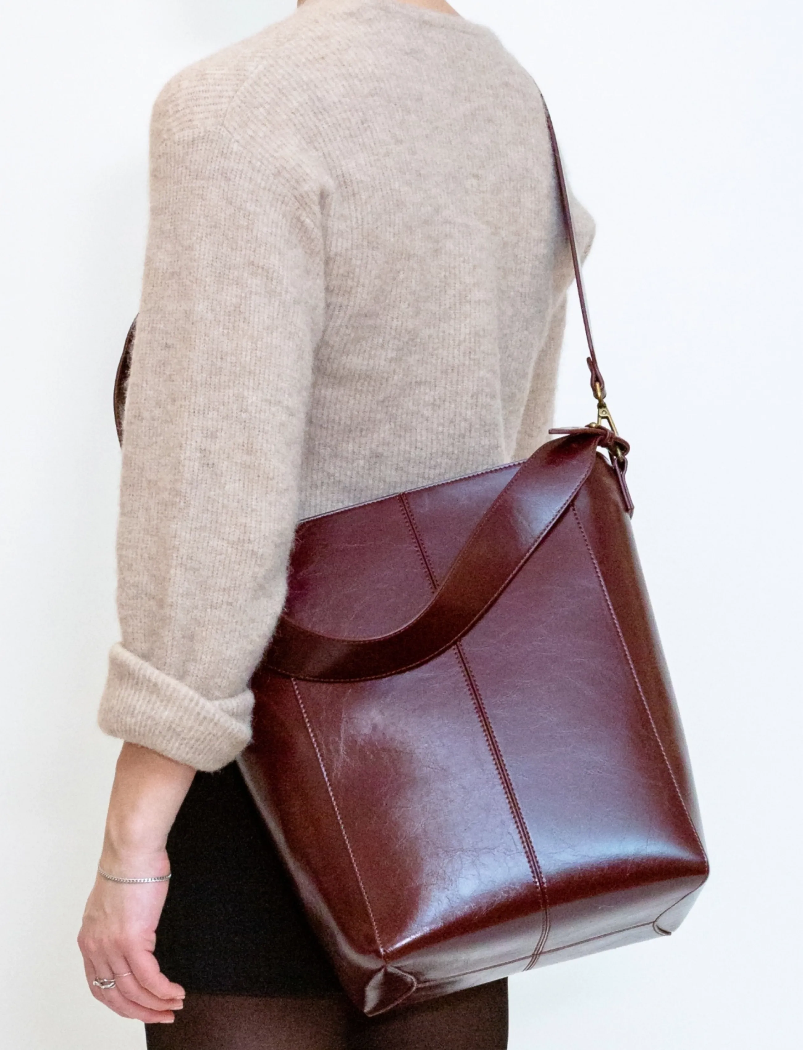 HVISK - CASSET RAW STRUCTURE - beuteltaschen - deep burgundy - 5
