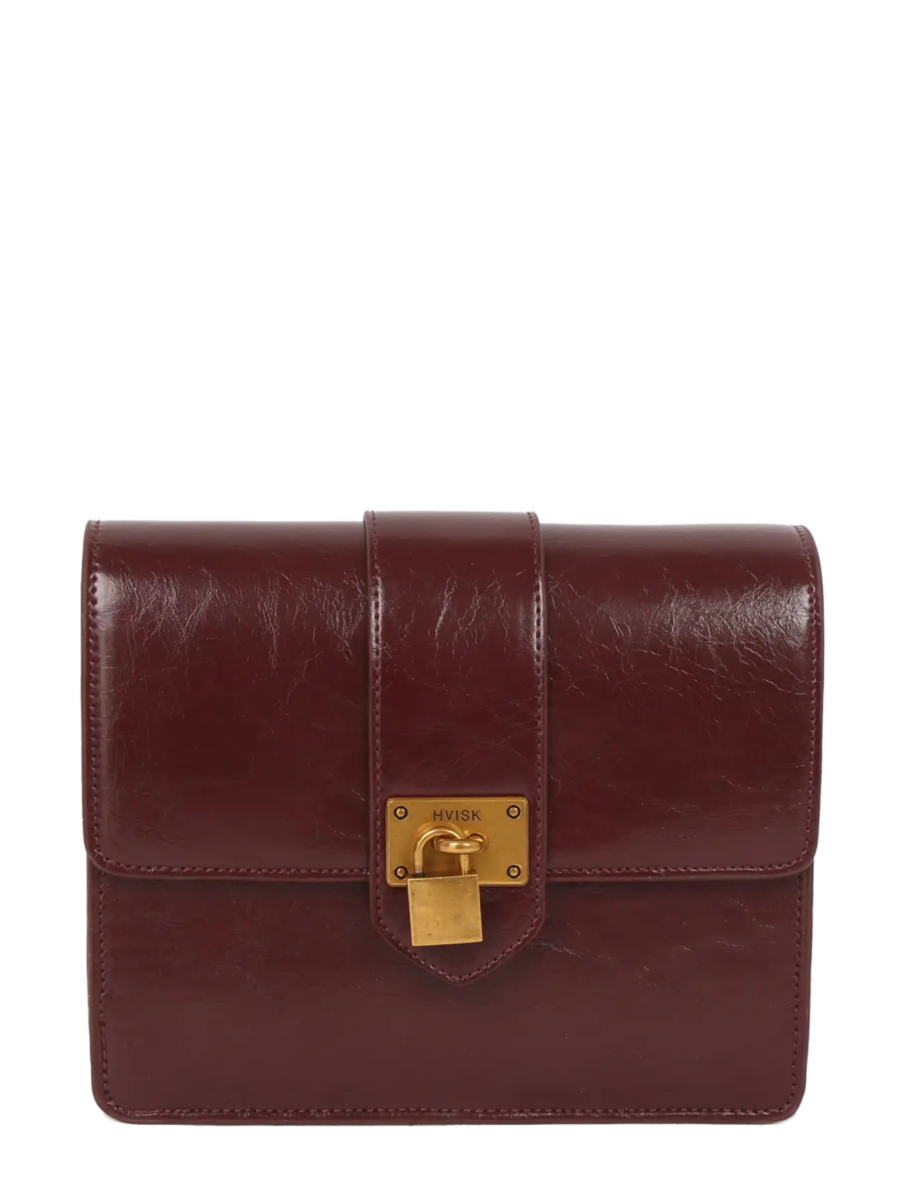 HVISK Cayman Raw Structure Padlock Burgundy - One Size - Damen
