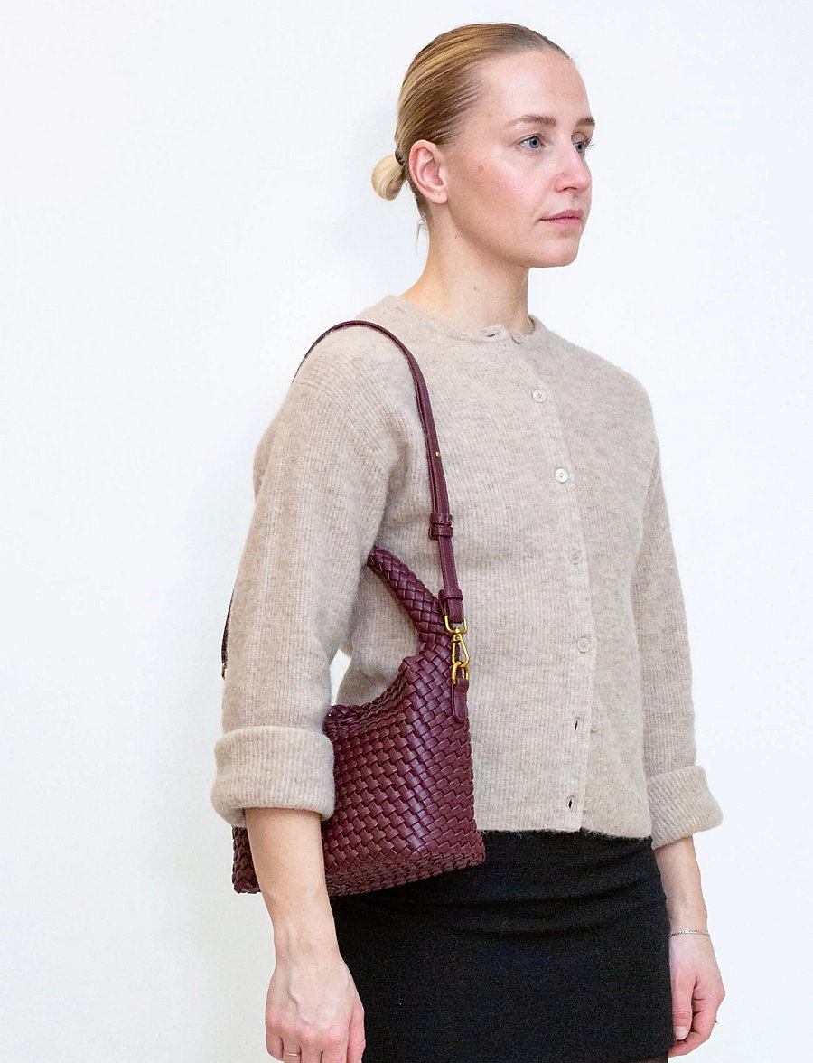 HVISK - TWIST BRAIDED SOFT STRUCTURE - deep burgundy - 4