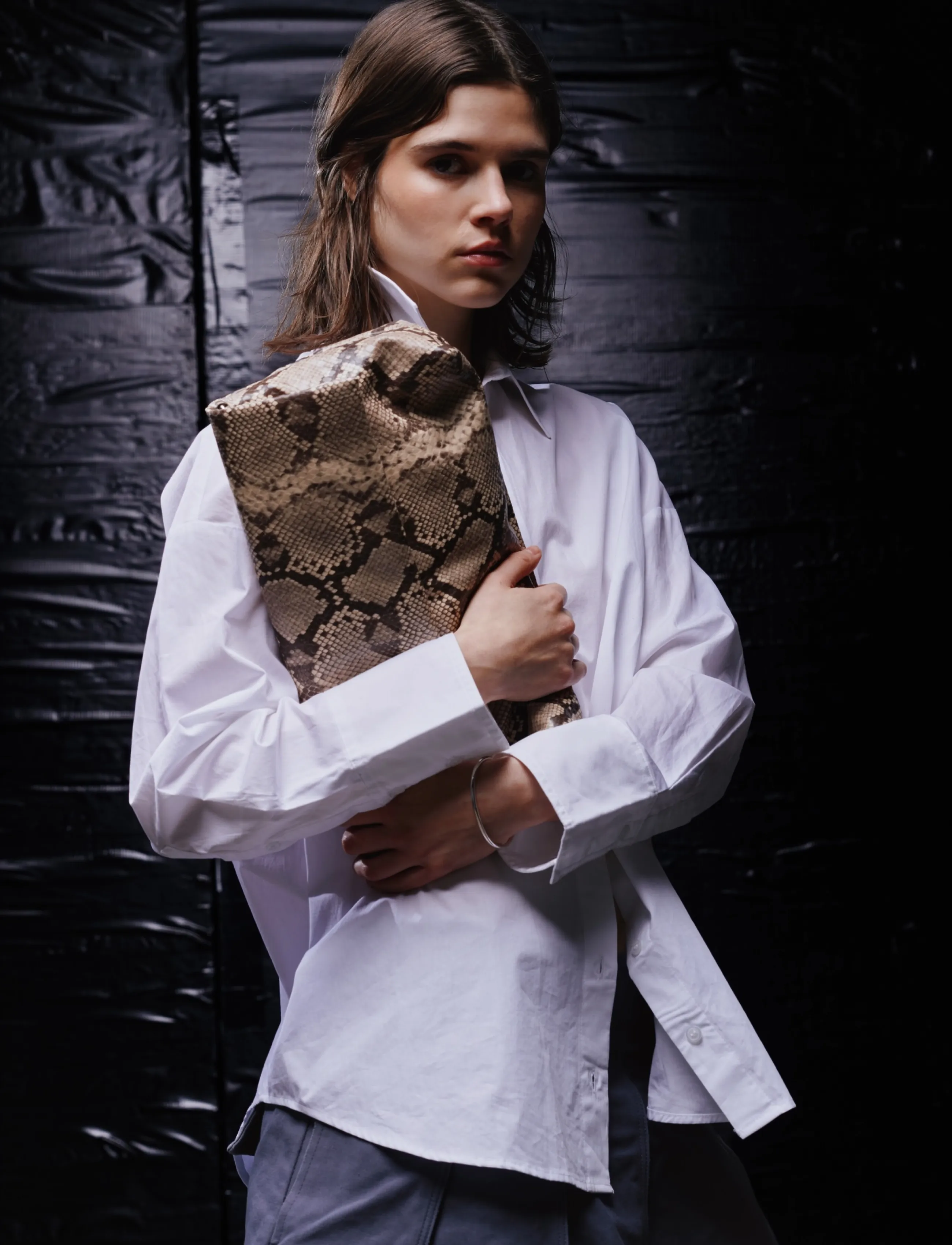 HVISK Arlene Scaly Structure, One Size, Bags, Creme - Clutches, Frauen