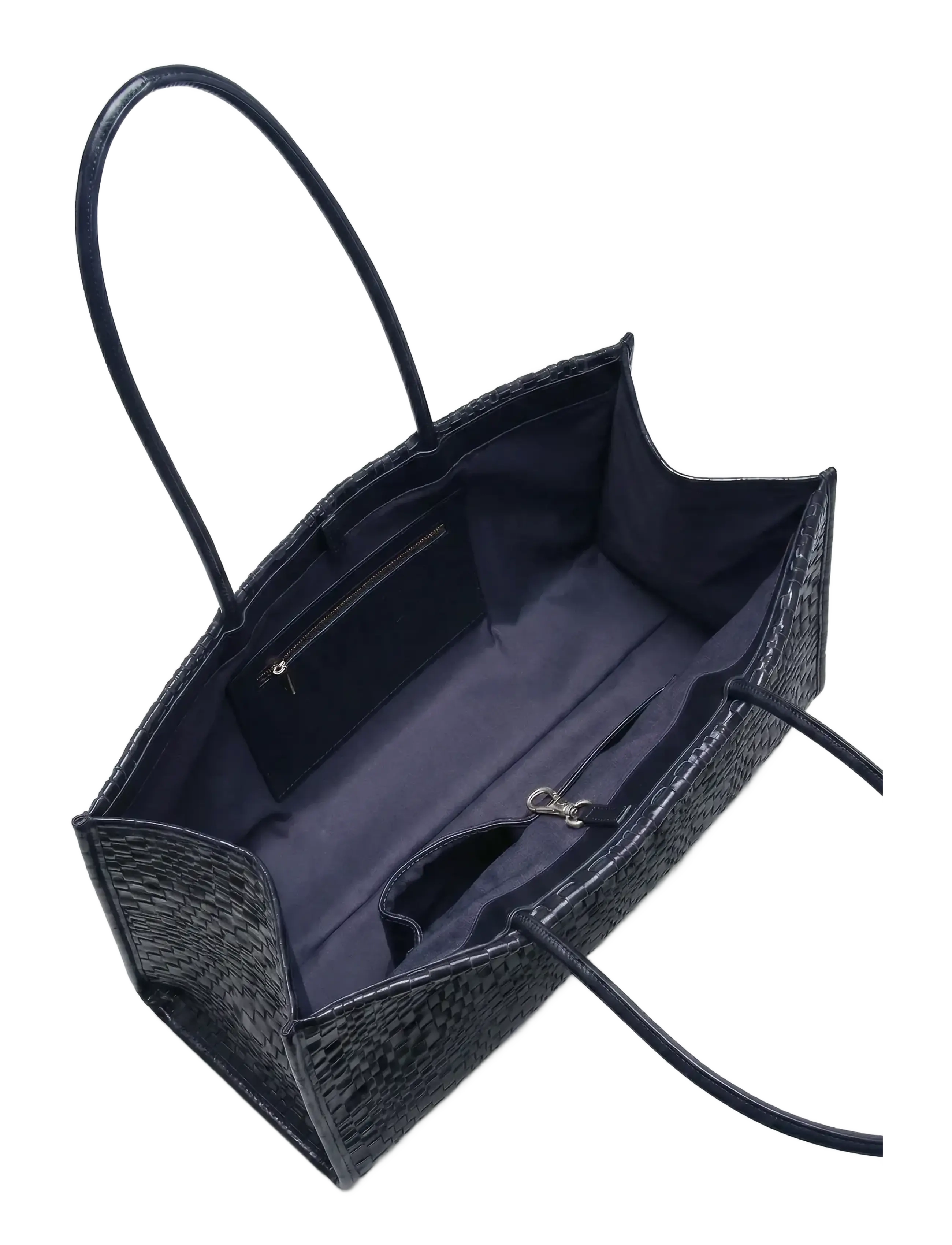 HVISK - HANNAH RAW STRUCTURE BRAIDED - tote bags - navy blue - 3