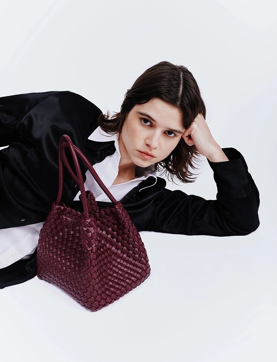 HVISK - LILY BRAIDED STRUCTURE - deep burgundy - 0