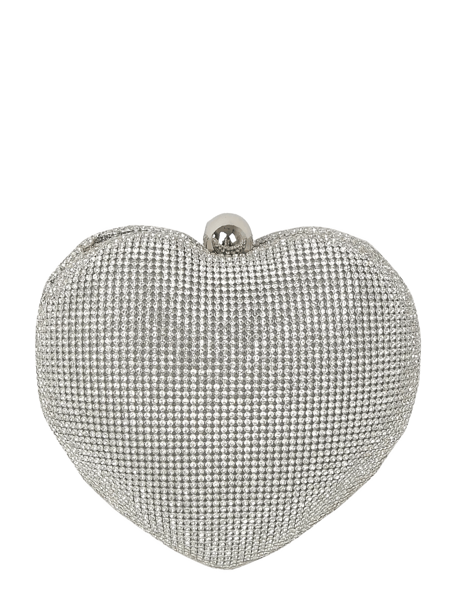 HVISK - HEART CASE RHINESTONES - shiny silver - 1