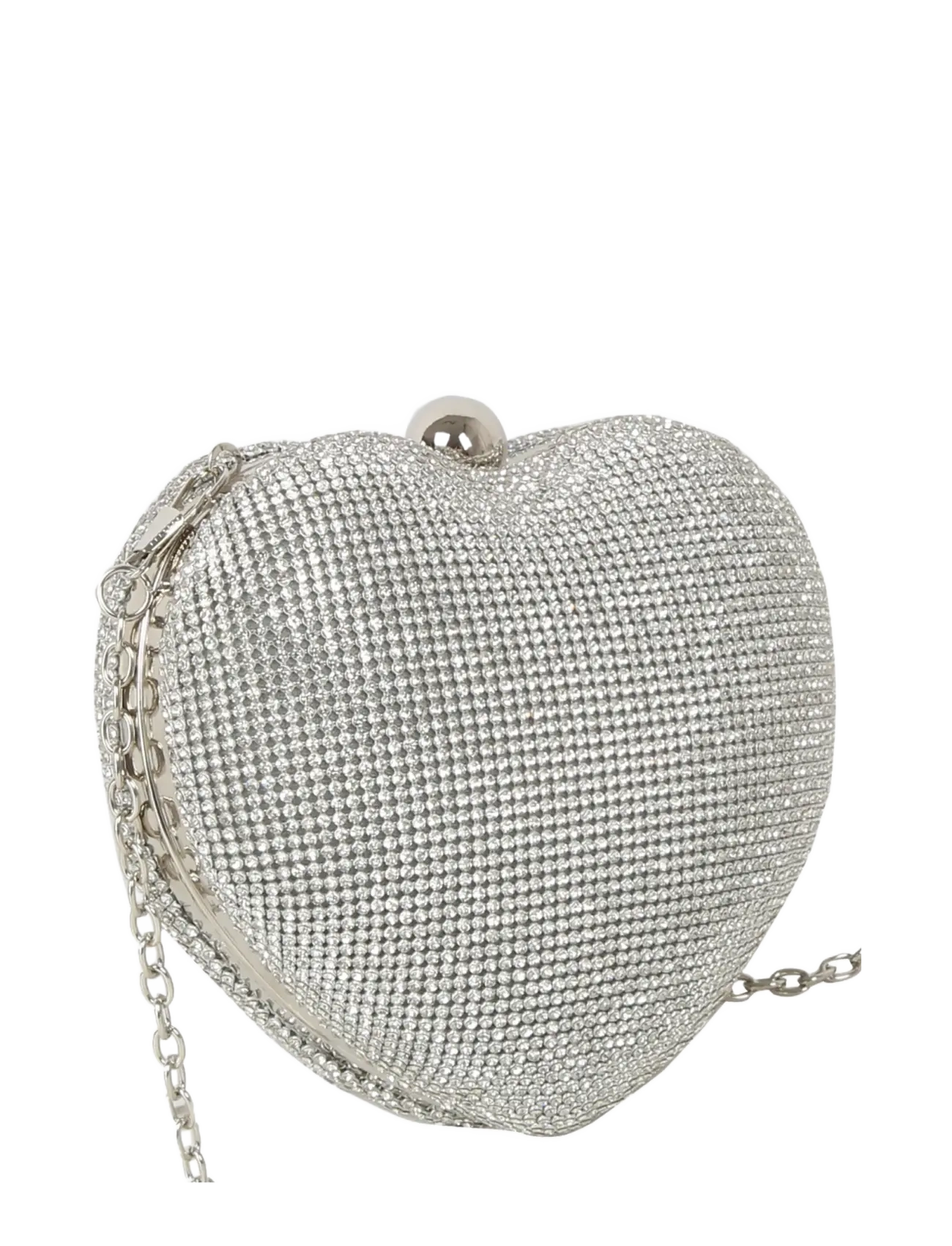 HVISK - HEART CASE RHINESTONES - shiny silver - 2