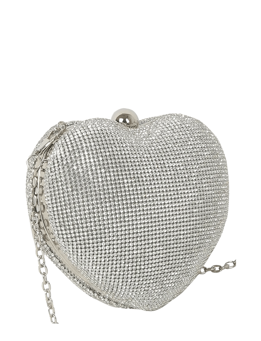 HVISK - HEART CASE RHINESTONES - shiny silver - 2