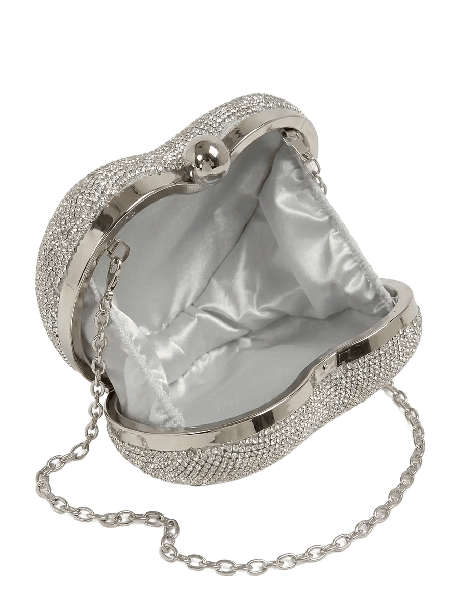 HVISK - HEART CASE RHINESTONES - shiny silver - 4