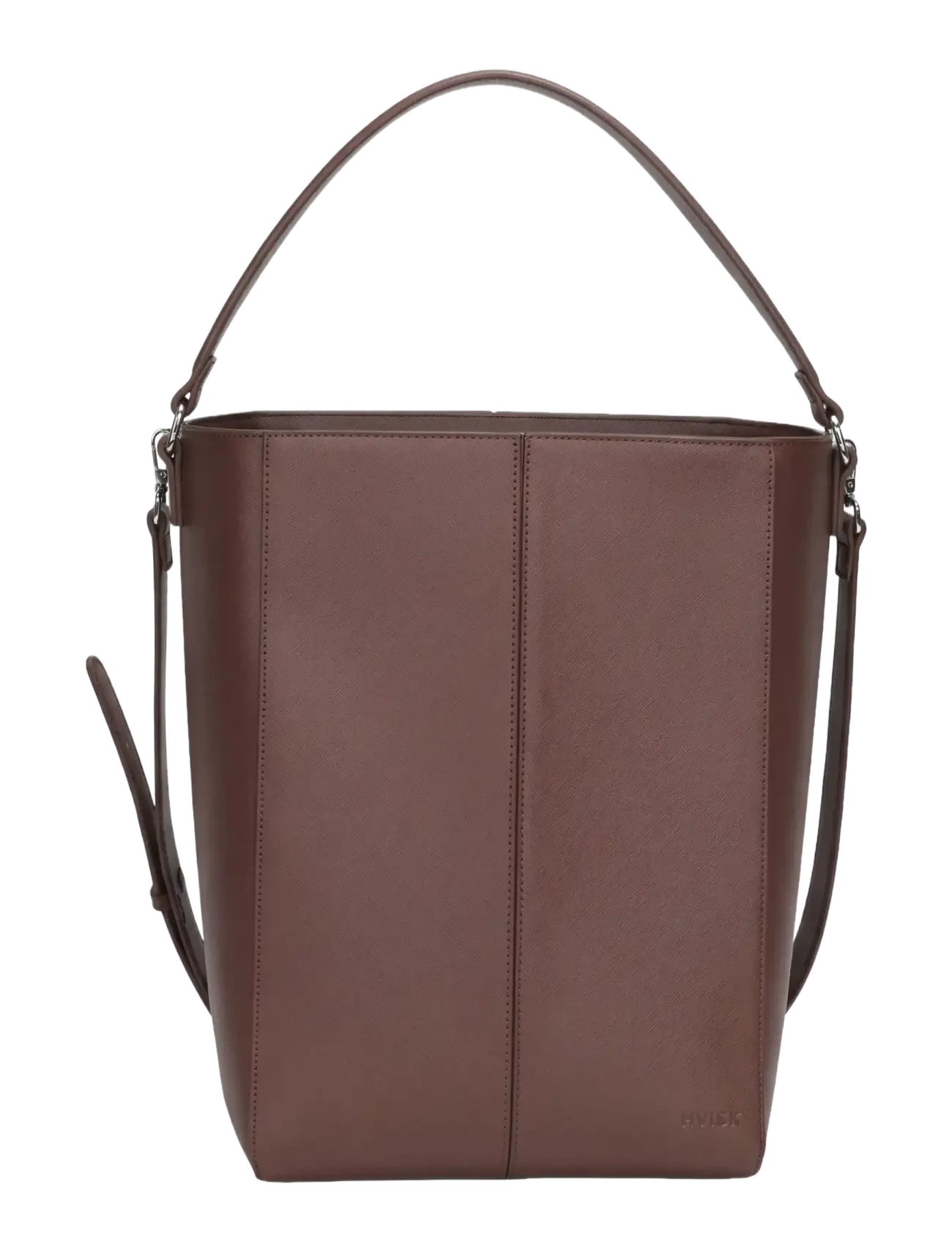 HVISK CASSET SAFFIANO - Crossbody Bags - DARK BROWN / brown