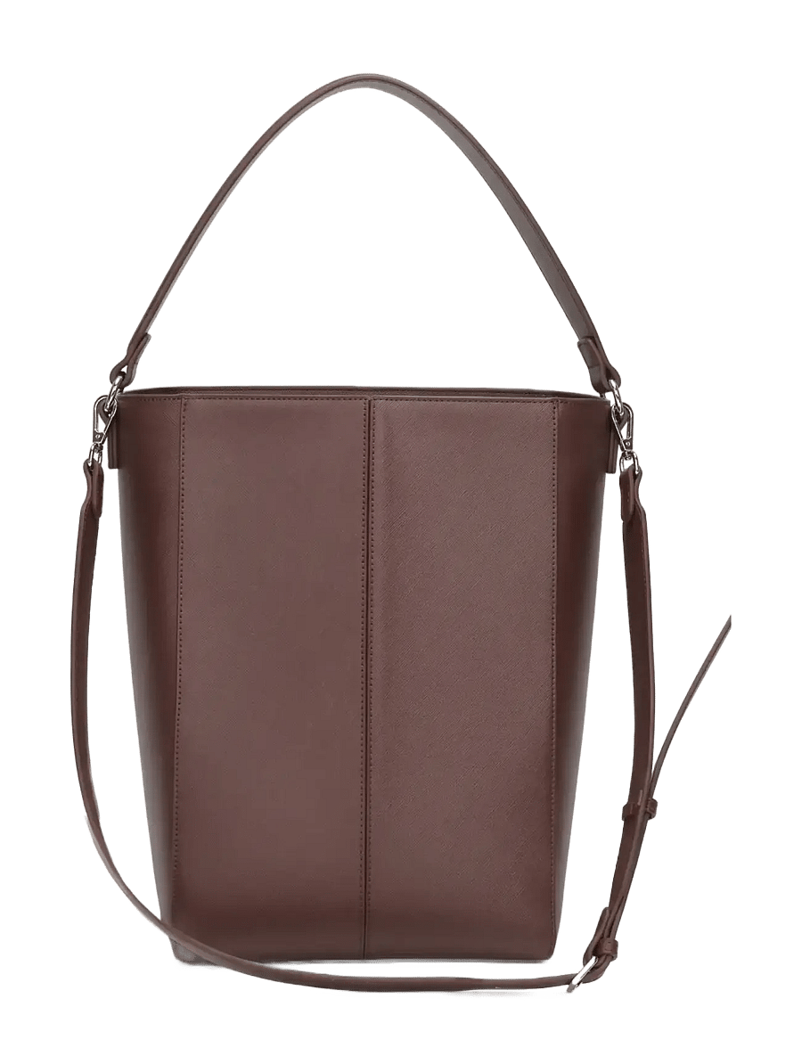 HVISK - CASSET SAFFIANO - dark brown - 2