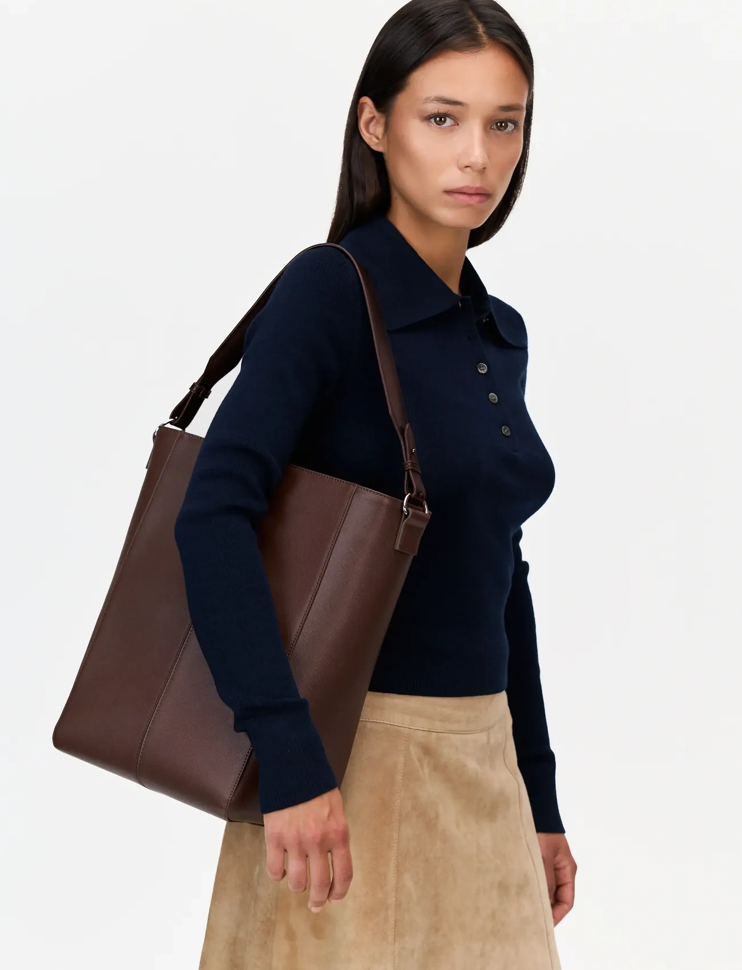 HVISK - CASSET SAFFIANO - dark brown - 0