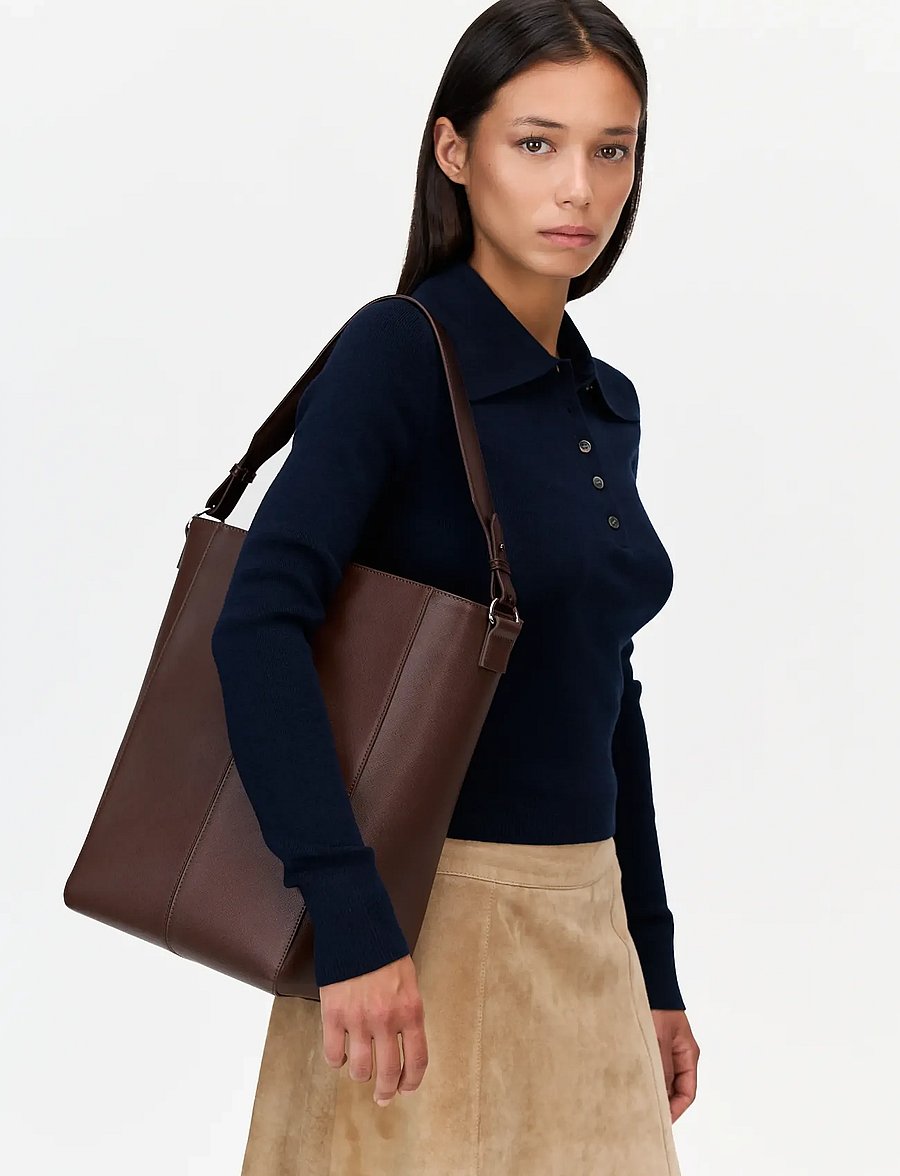 HVISK - CASSET SAFFIANO - dark brown - 0