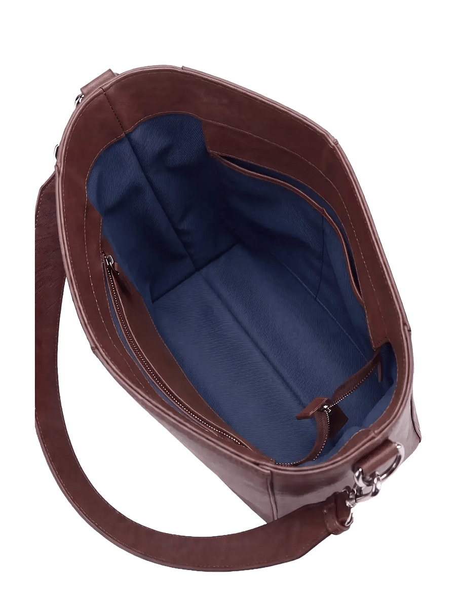 HVISK - CASSET SAFFIANO - dark brown - 4