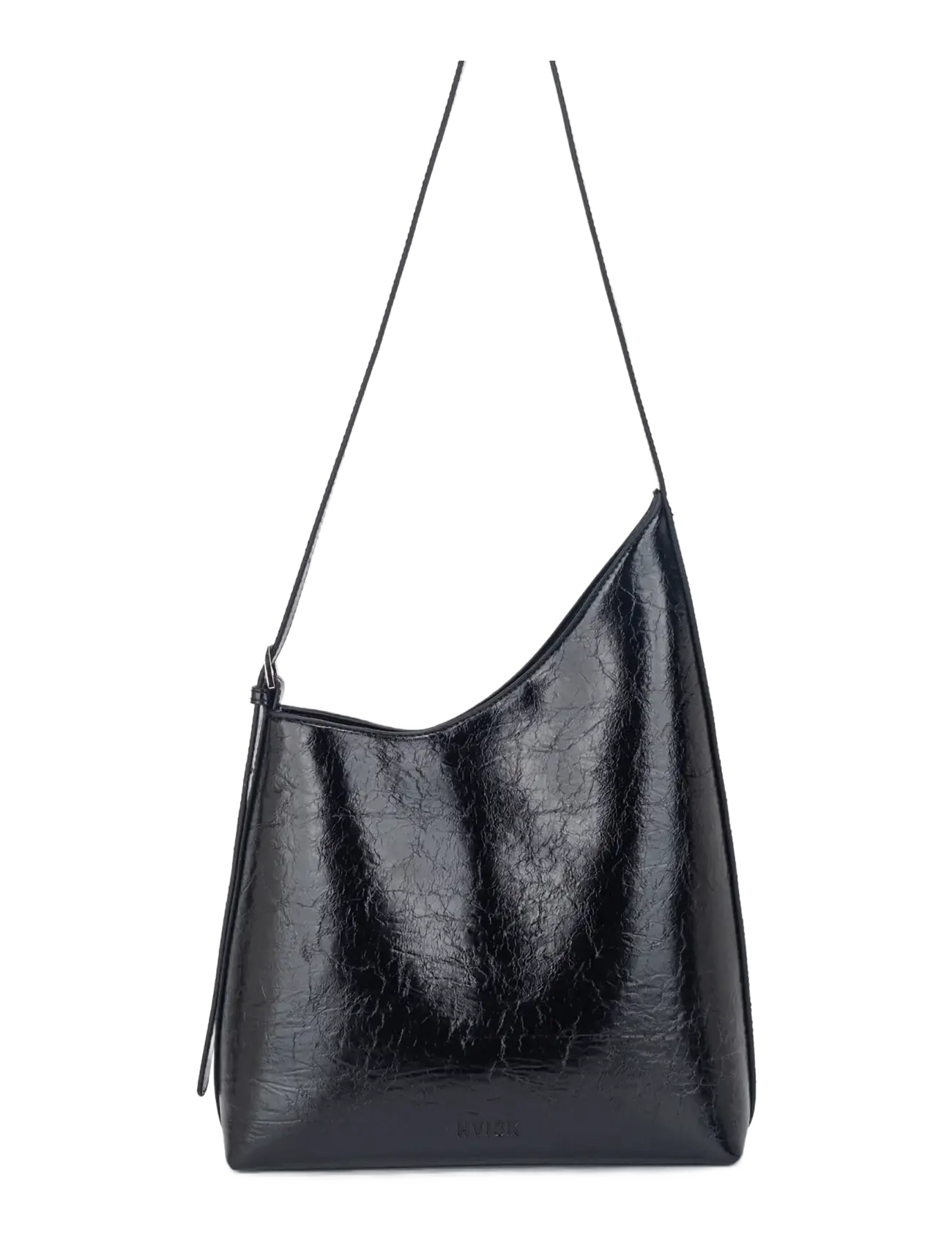 HVISK NOVA LACQUER - Crossbody Bags - BLACK / black