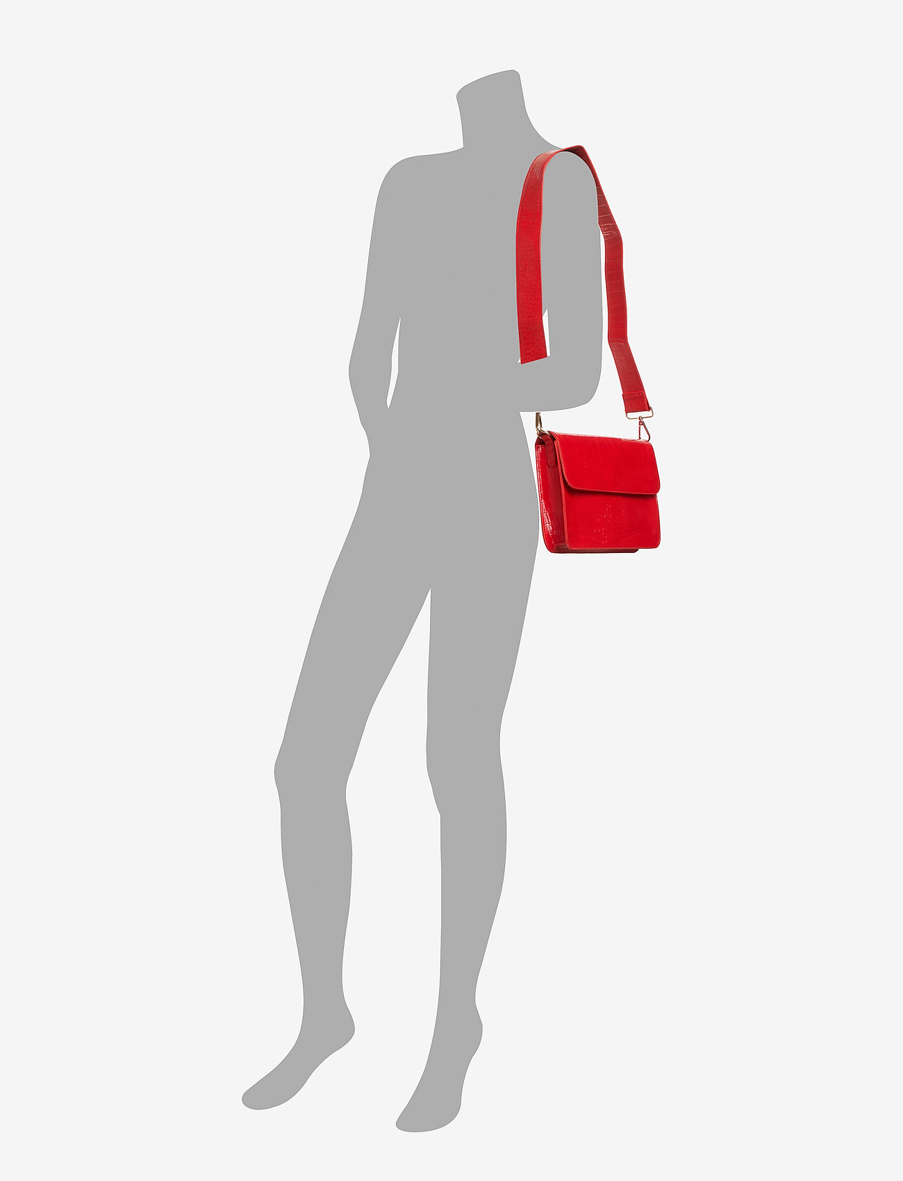 HVISK - CAYMAN SHINY STRAP BAG - red - 4