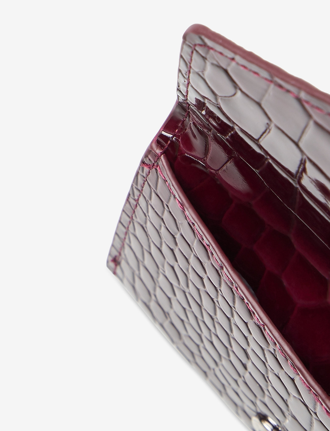 HVISK - WALLET CROCO - maroon - 4