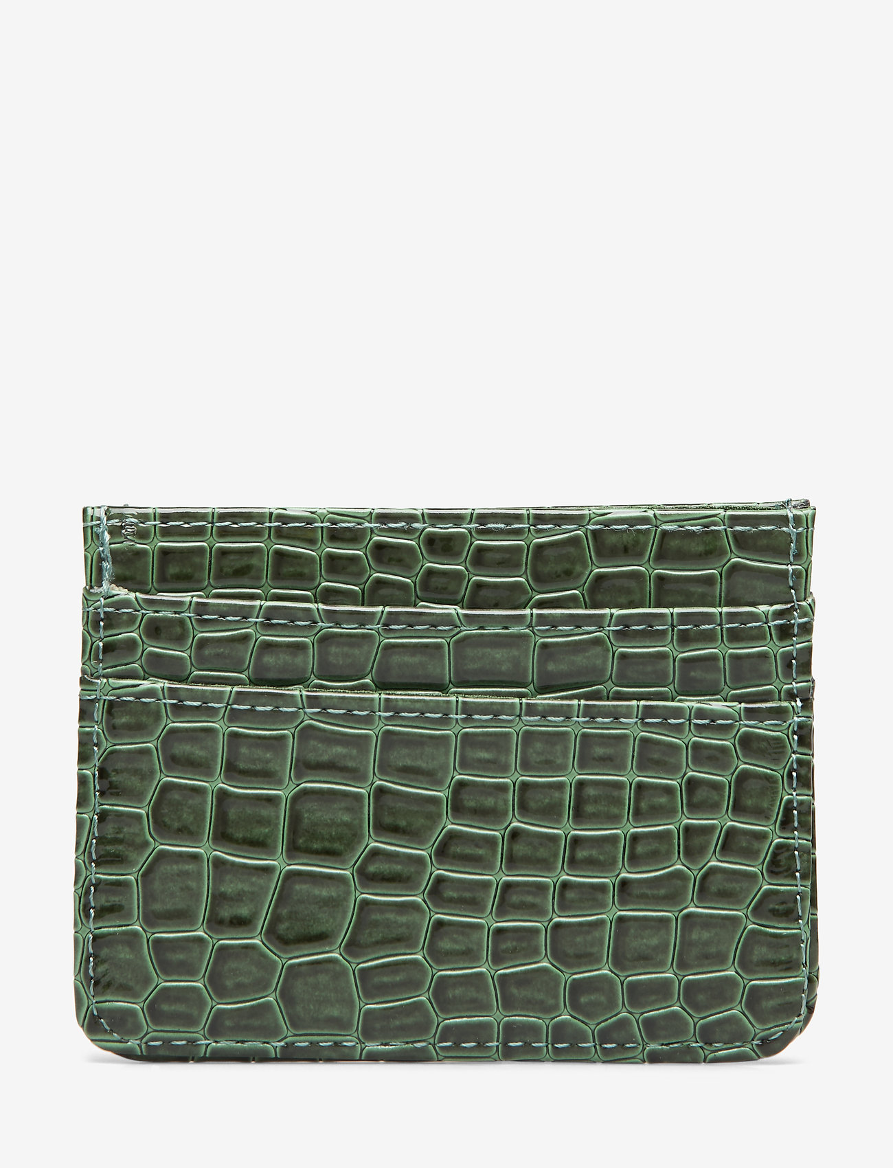 HVISK - CARD HOLDER CROCO - jungle green - 0