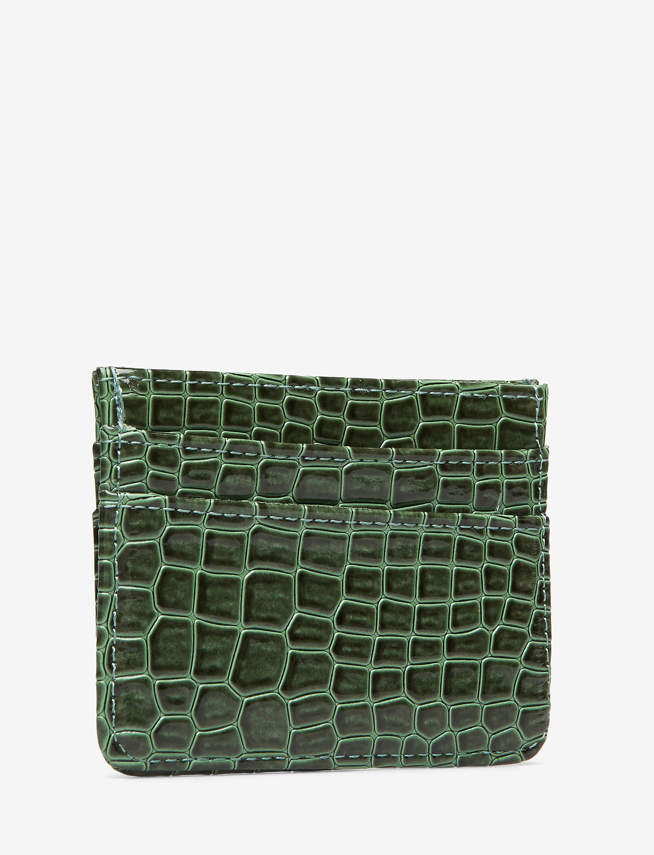 HVISK - CARD HOLDER CROCO - jungle green - 2