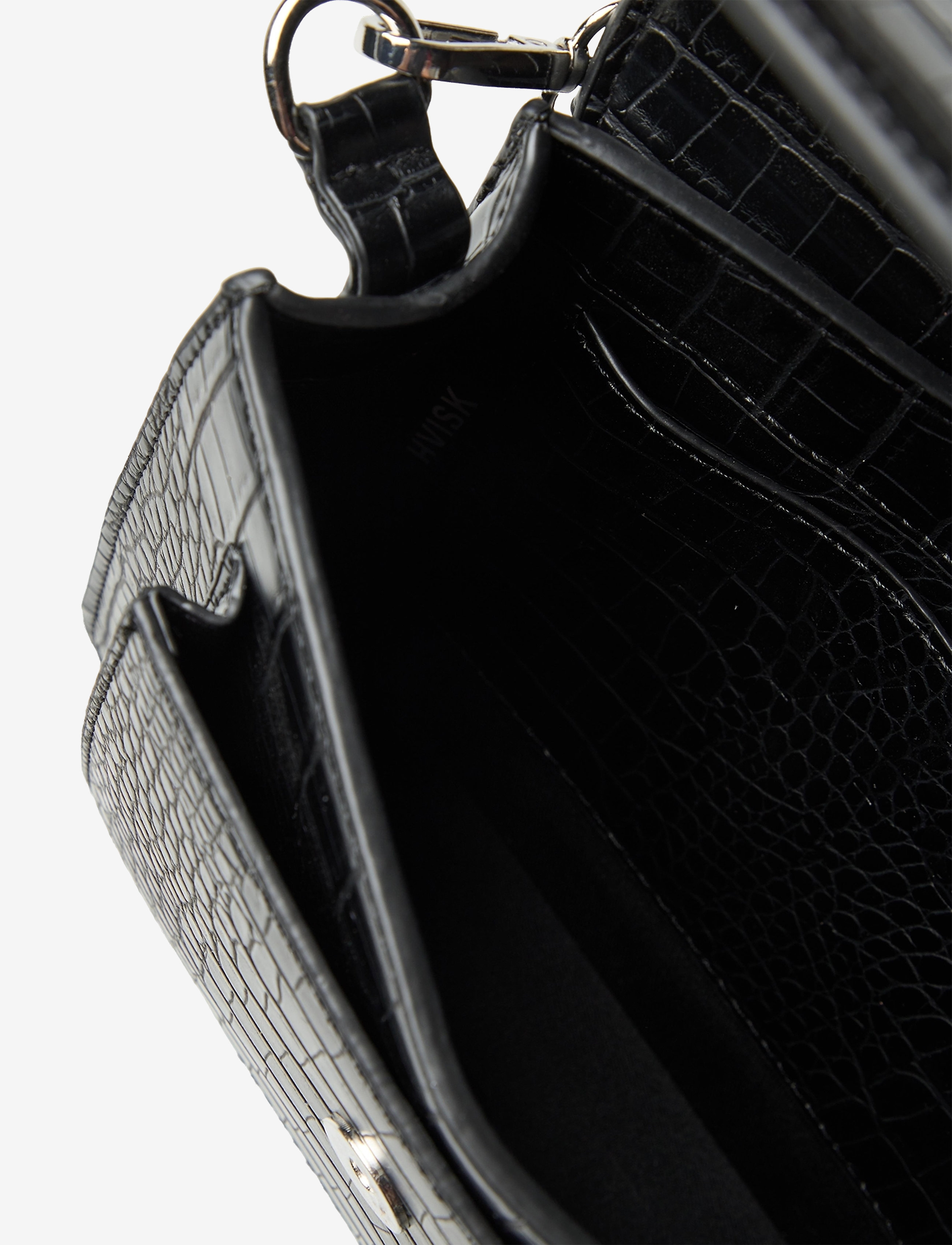 HVISK - CAYMAN POCKET MATTE CROCO - black - 4
