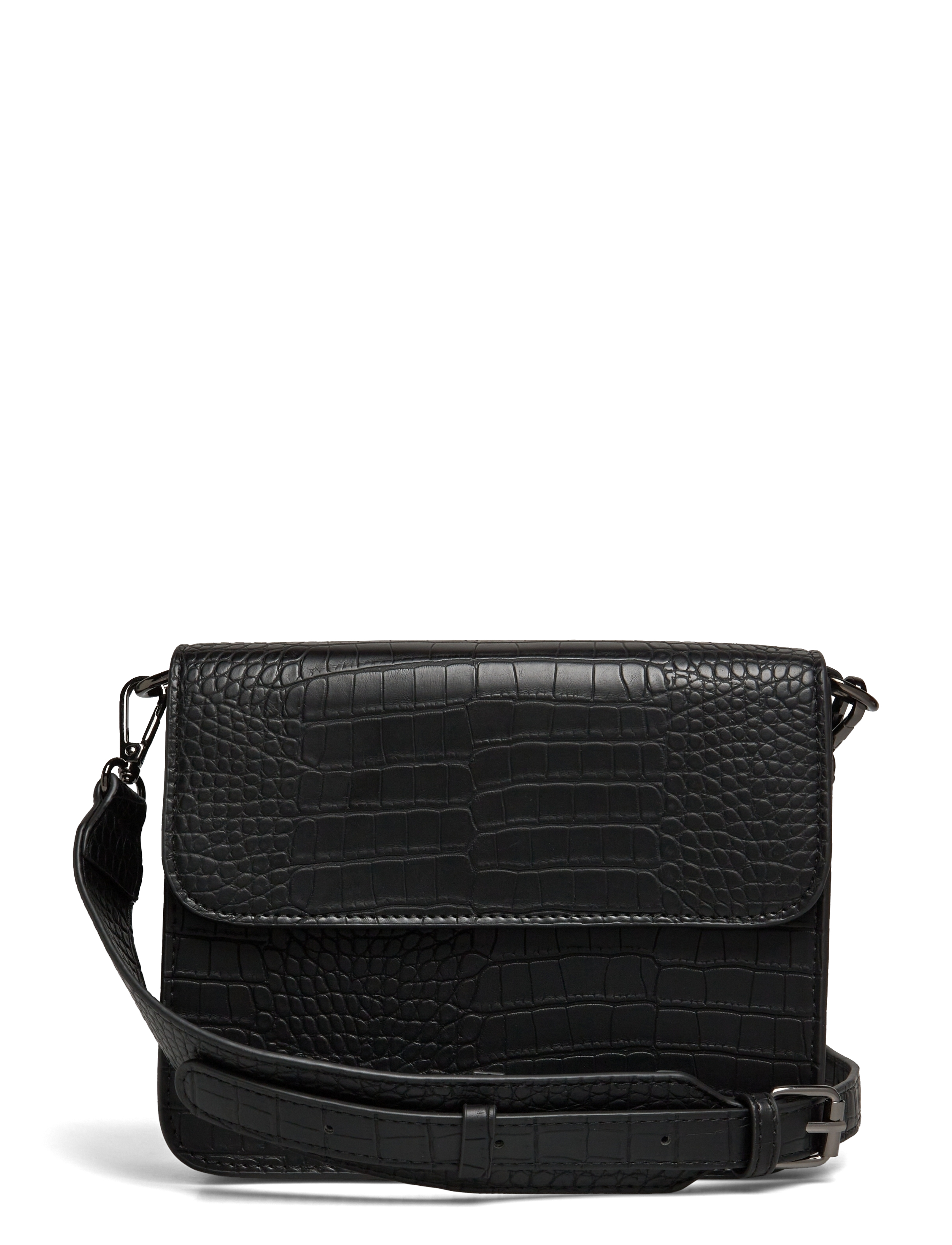 HVISK CAYMAN SHINY STRAP BAG - Hvisk - BLACK / black