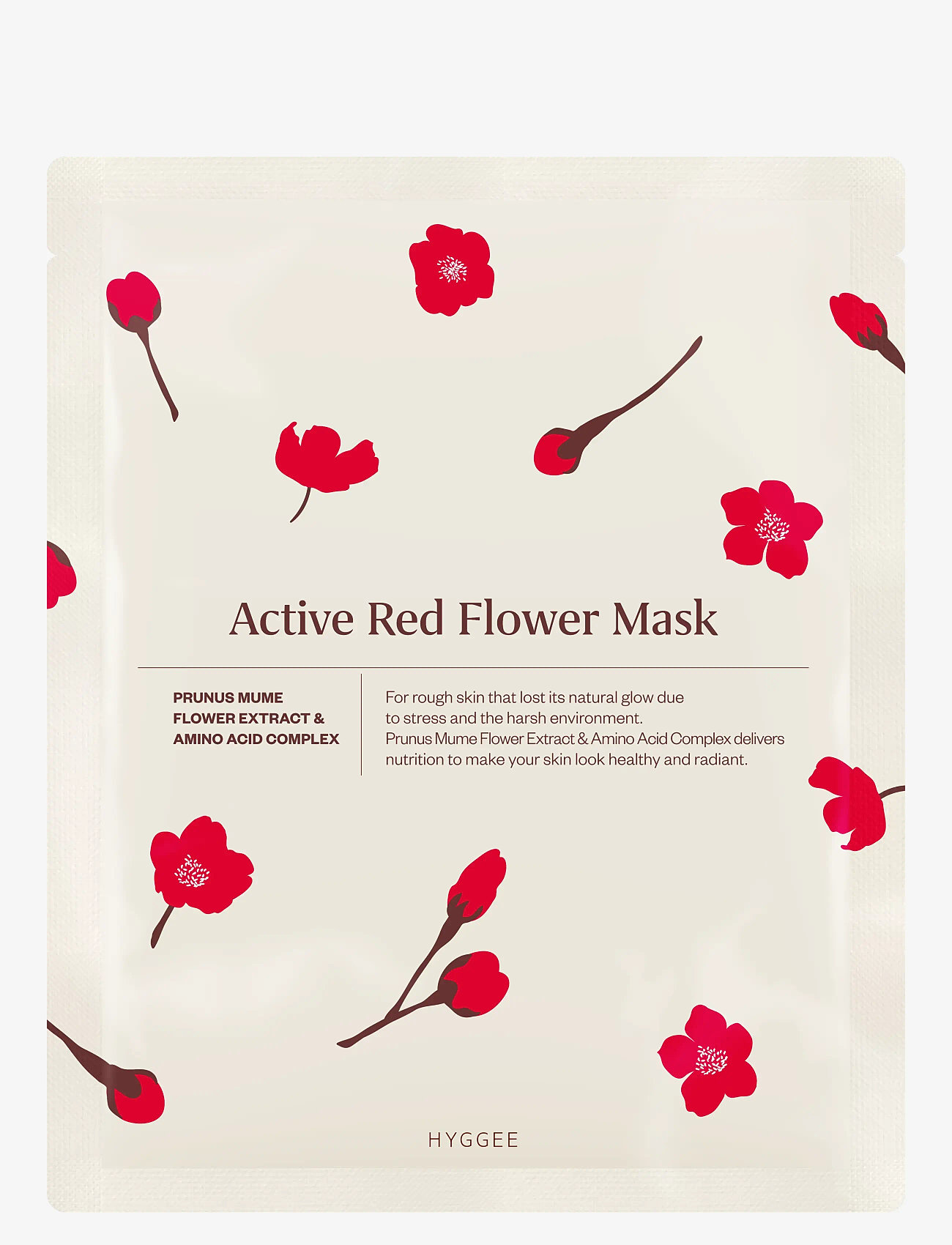 Hyggee - Red Flower Active Mask - no color - 0