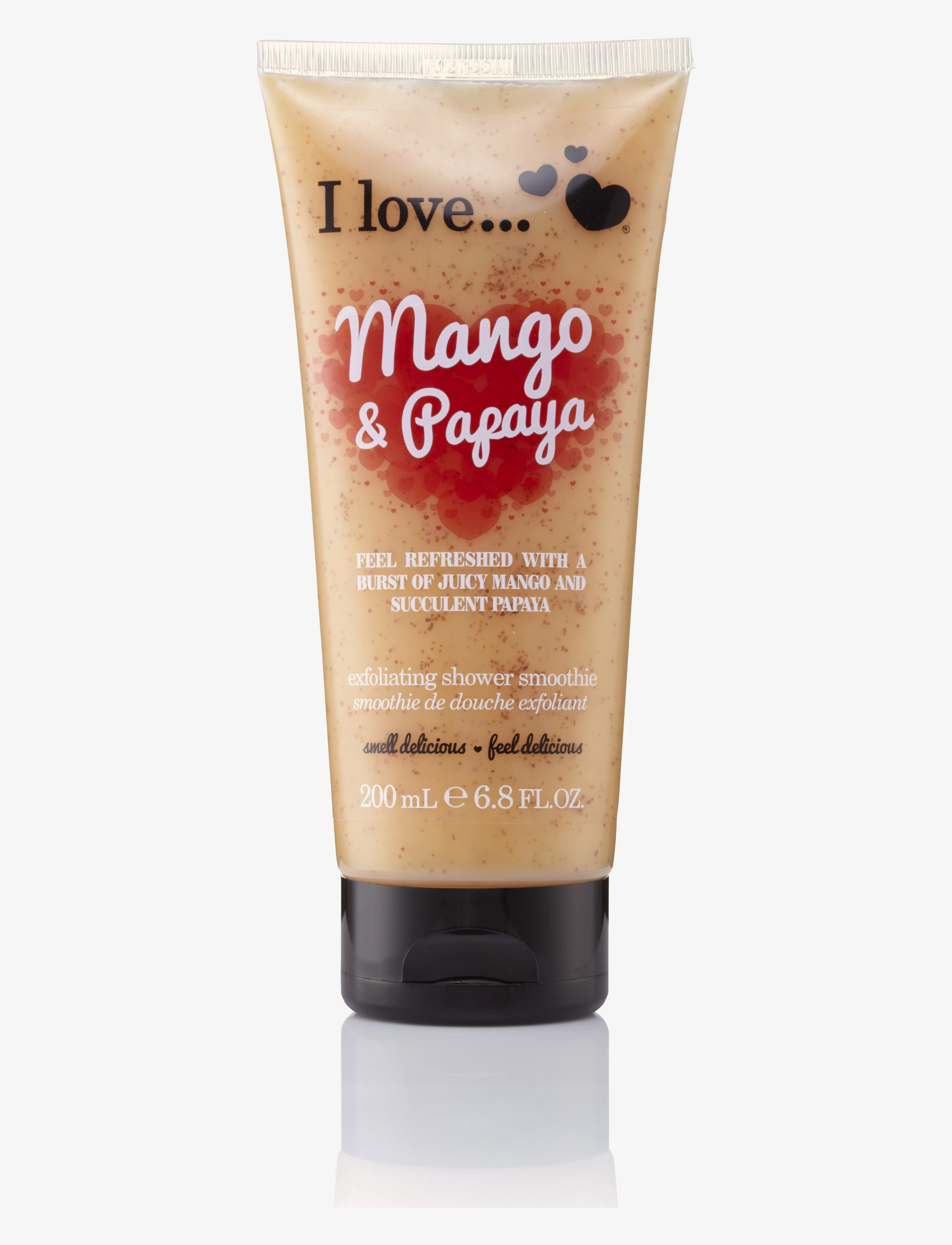 I LOVE I Love Exfoliating Shower Smoothie Mango Papaya 200ml - Koorijad ja vannisoolad - MANGO PAPAYA / clear
