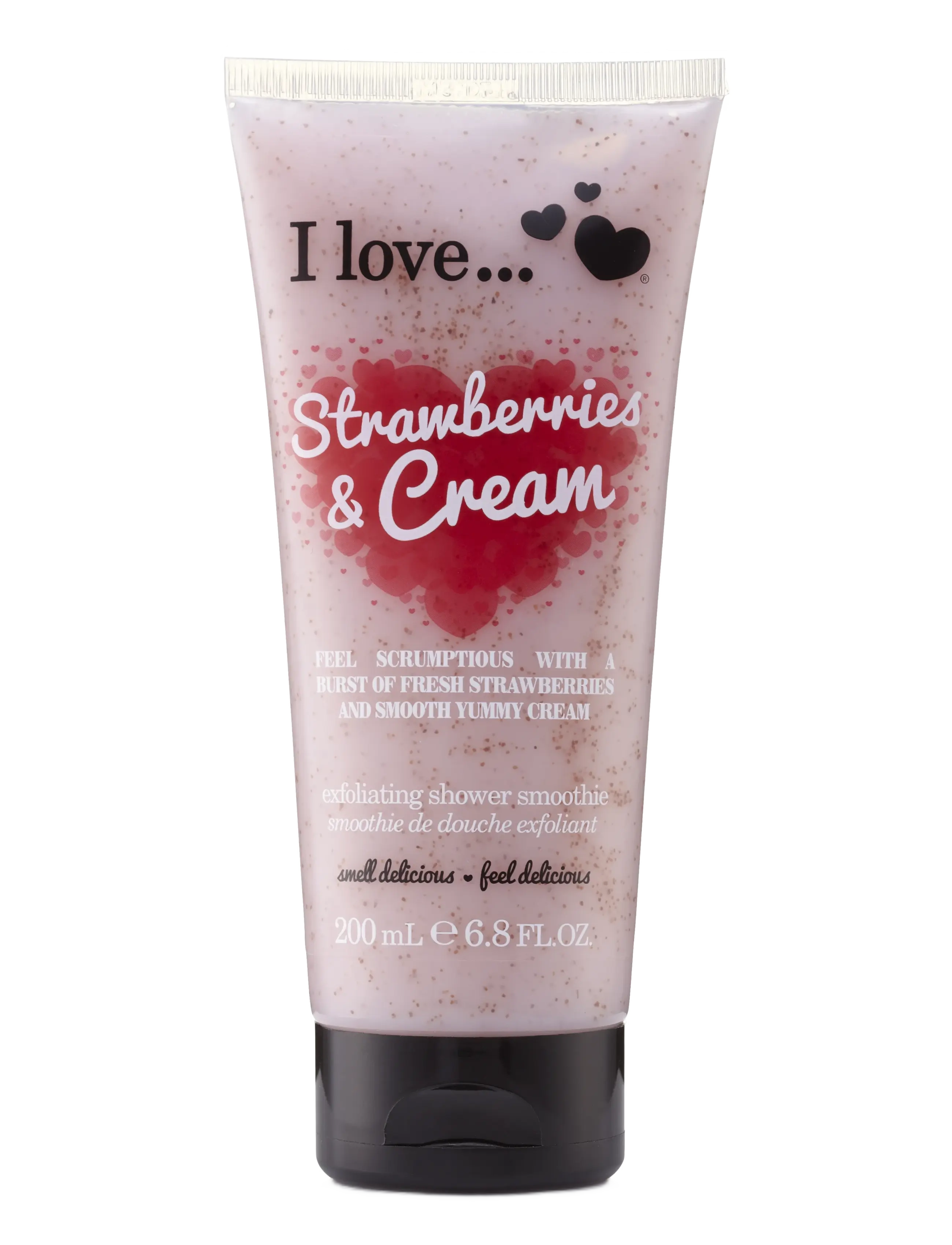 I LOVE I Love Exfoliating Shower Smoothie Strawberries Cream 200ml, 200 ml, Nude, Krop > Scrub Og Eksfolierende Midler, Dame