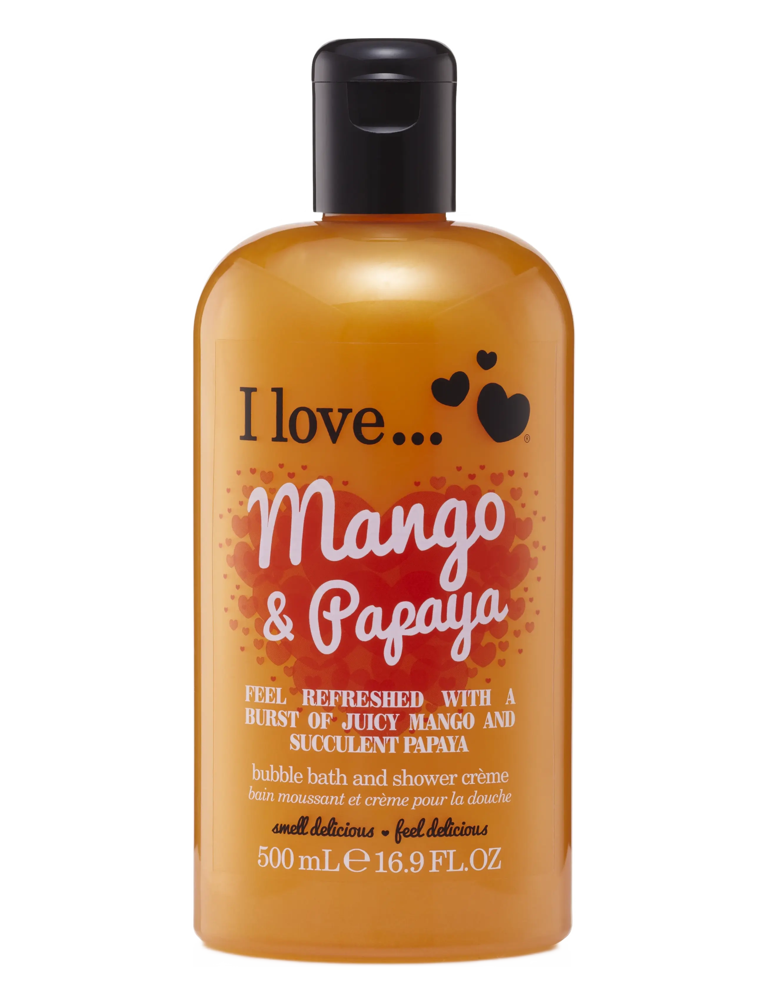 I LOVE Bath Shower Mango Papaya 500Ml, Badekar og bruser, Nude, Str: 500 ml
