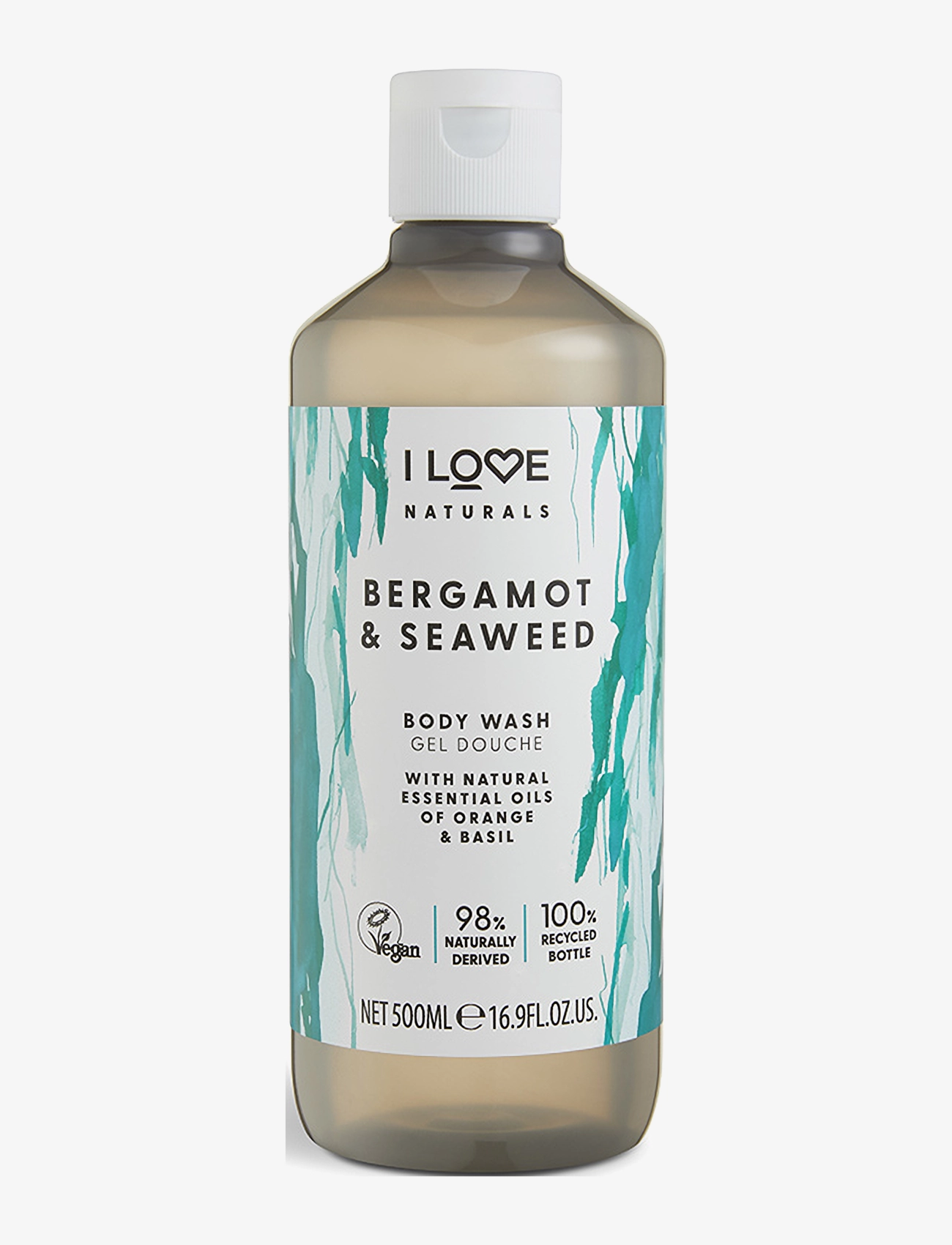I LOVE I LOVE Naturals Body Wash Bergamot & Seaweed 500ml - Kampagne - BERGAMOT & SEAWEED / clear