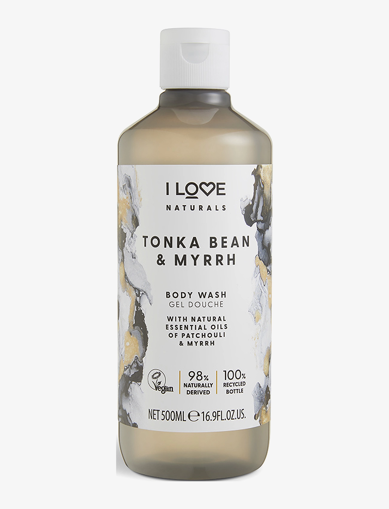 I LOVE Naturals Body Wash Tonka Bean & Myrrh 500Ml, Badekar og bruser, Nude, Str: 500 ml