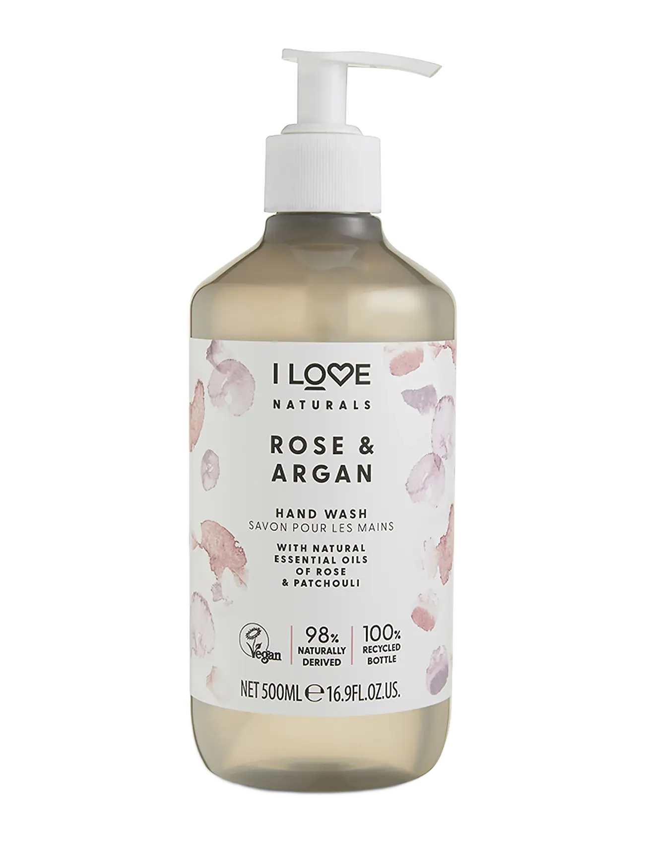 I LOVE I Love Naturals Hand Wash Rose & Argan 500ml, 500 ml, Nude, Hjem > Håndsæbe, Dame