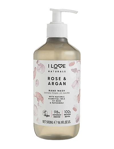 I Love Naturals Hand Wash Rose & Argan 500ml - Flydende SæBe