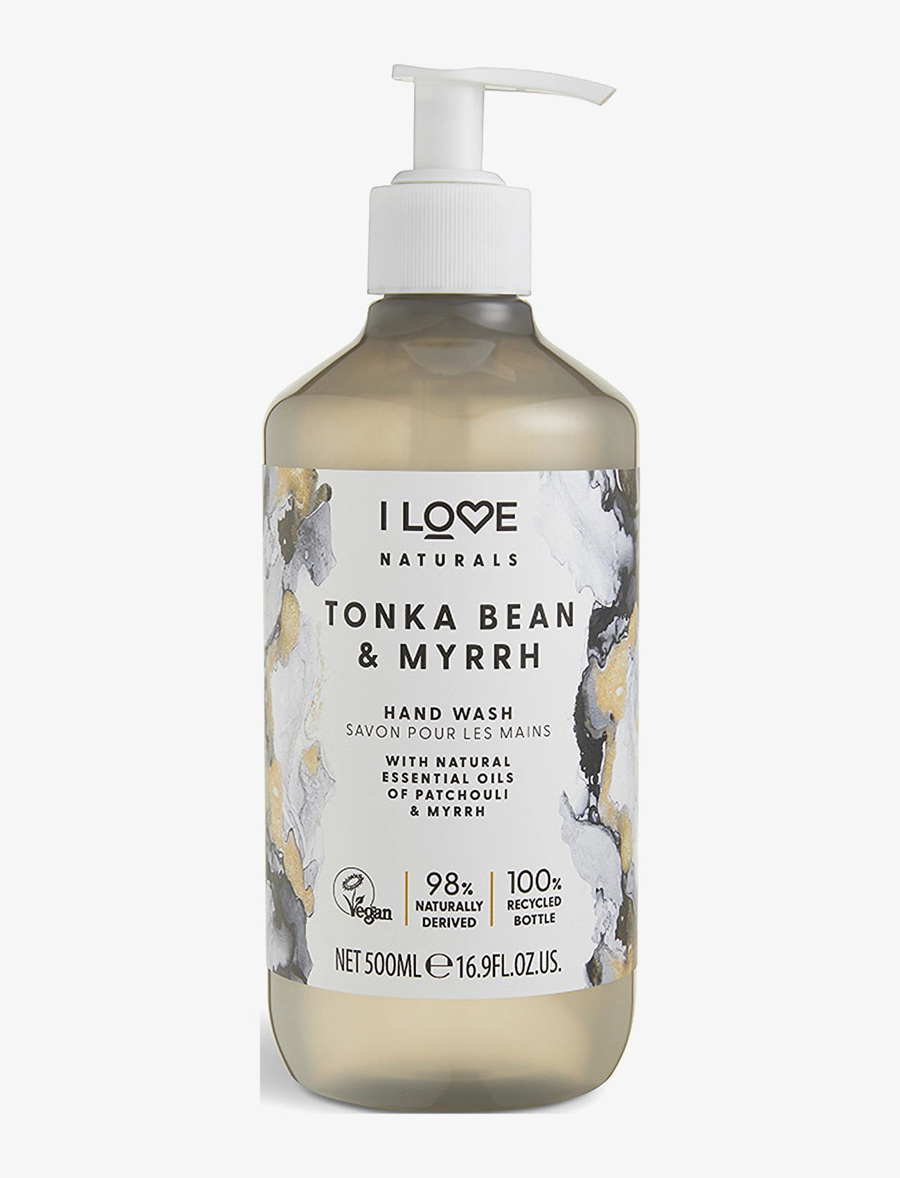 I LOVE I LOVE Naturals Hand Wash Tonka Bean & Myrrh 500ml - Sæber & Håndcremer - TONKA BEAN & MYRRH / clear