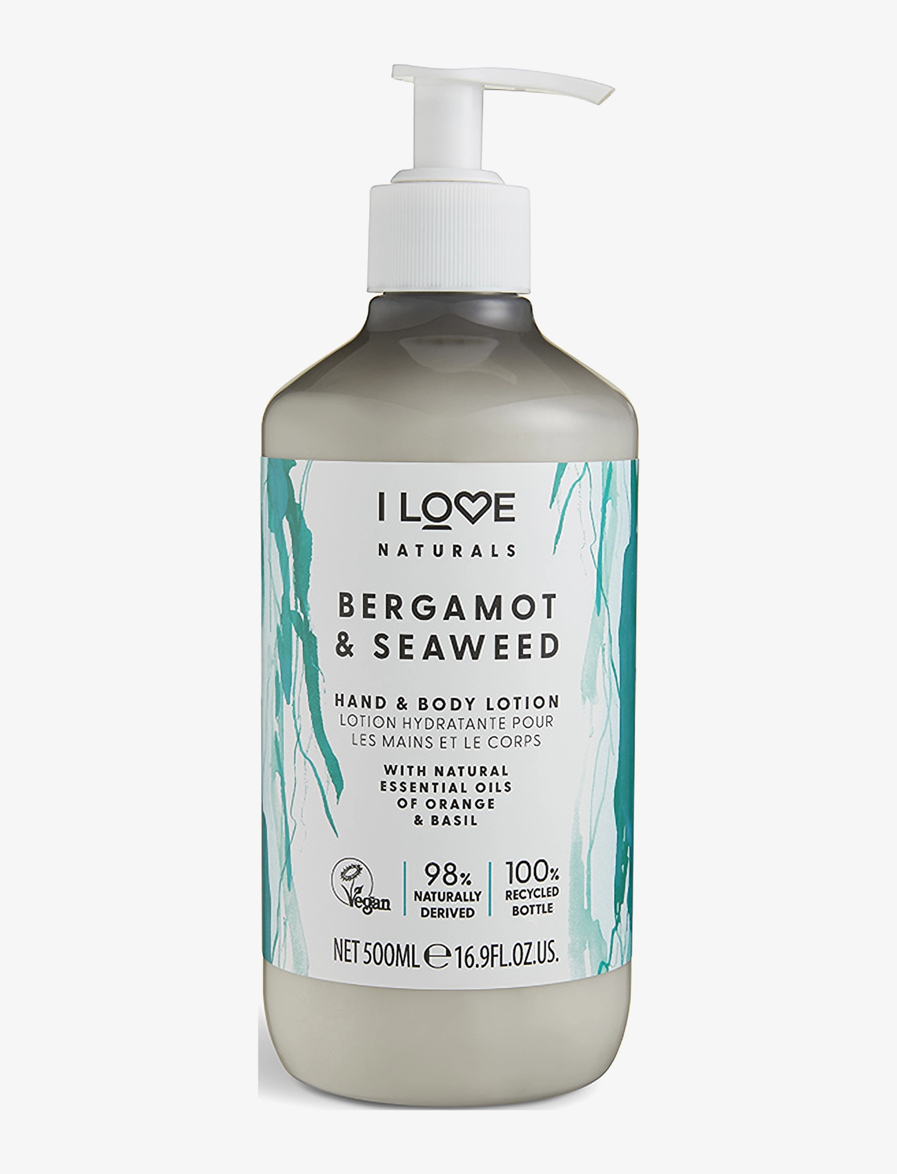 I LOVE I LOVE Naturals Hand & Body Lotion Bergamot & Seaweed - Hudvård - BERGAMOT & SEAWEED / clear