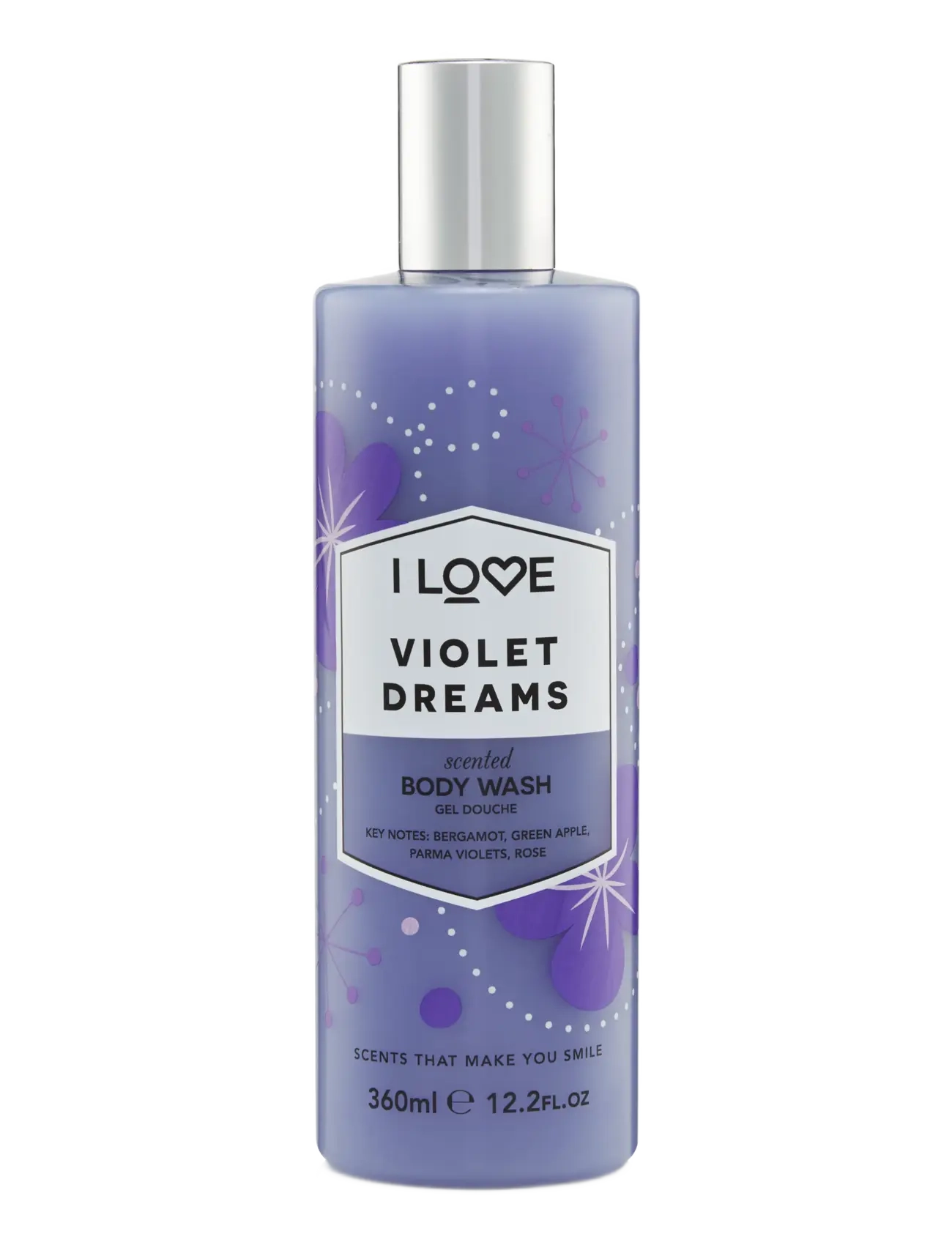 I LOVE Signature Body Wash Violet Dreams 360Ml, Badekar og bruser, Lila, Str: 360 ml