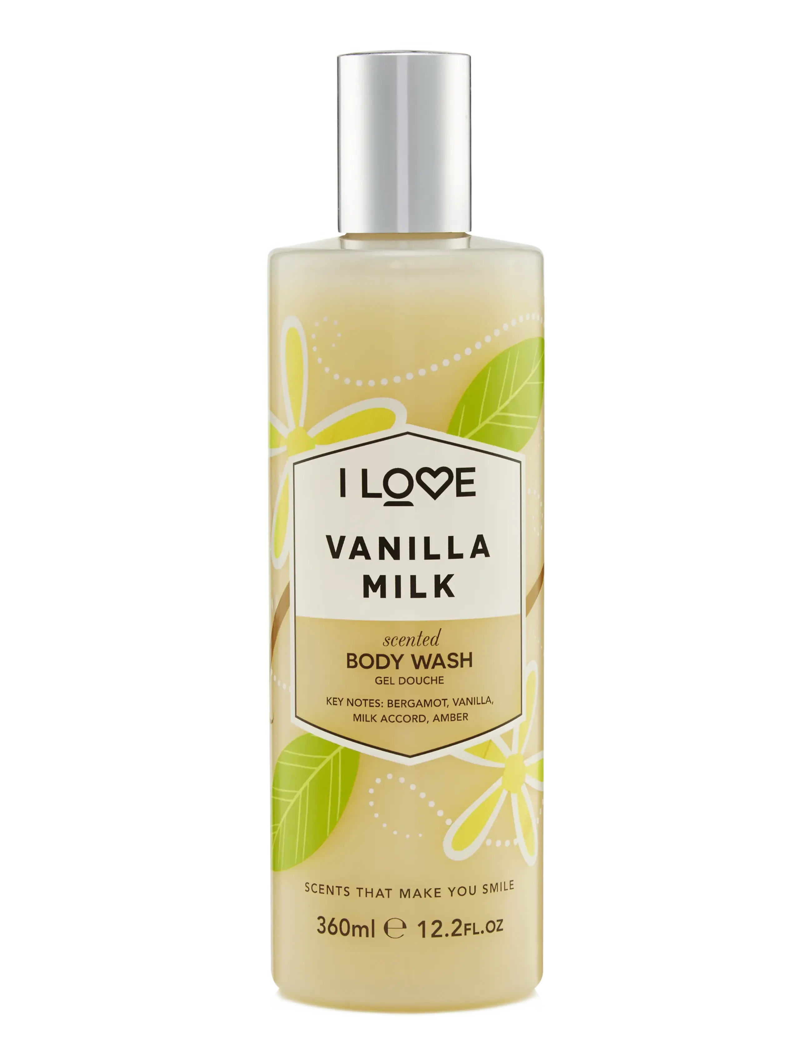 I LOVE Signature Body Wash Vanilla Milk 360Ml, Badekar og bruser, Nude, Str: 360 ml