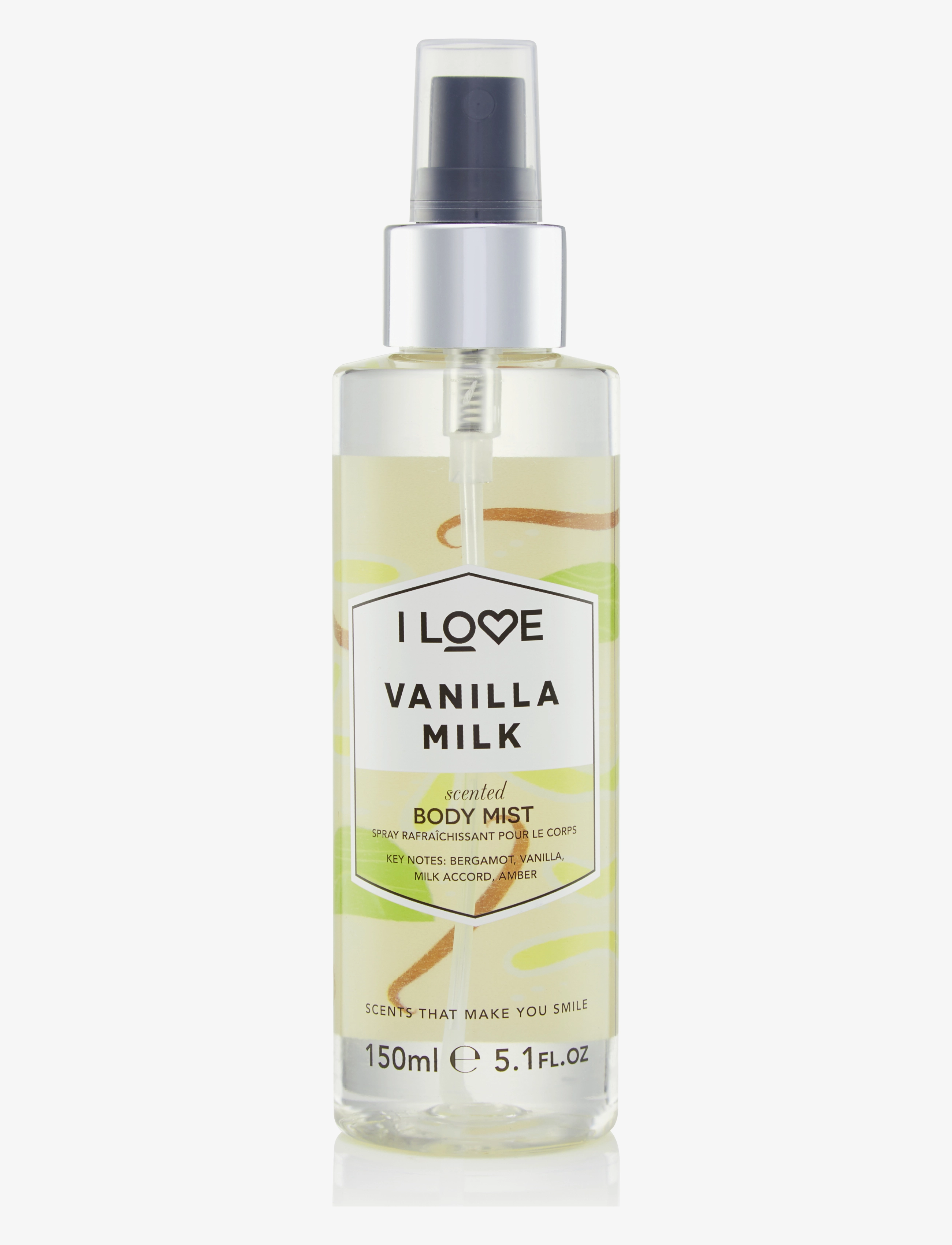 I LOVE I LOVE Signature Body Mist Vanilla Milk 165ml - Under 200 kr - VANILLA MILK / clear