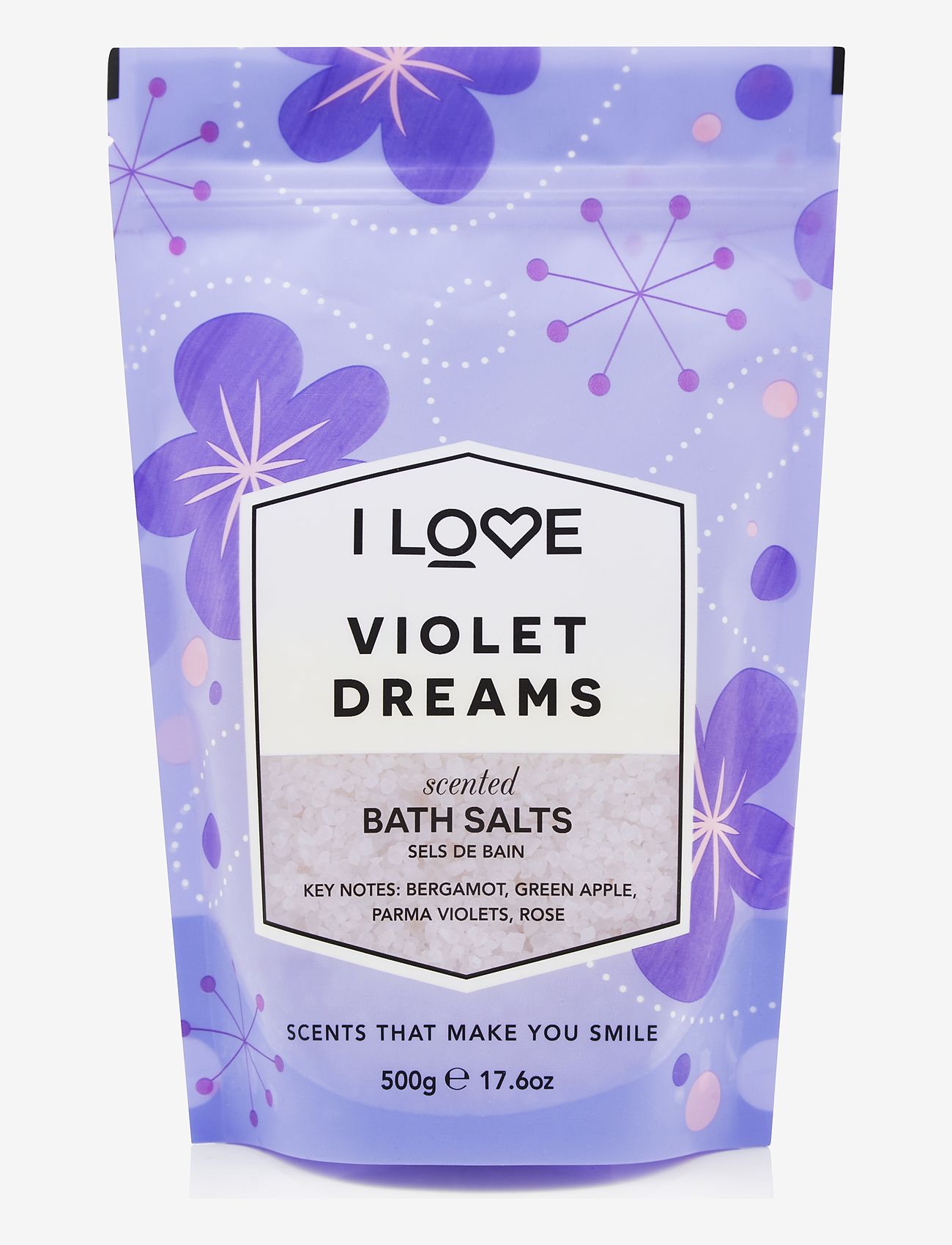 I LOVE - I LOVE Signature Bath Salts Violet Dreams 500g - keha koorimine - violet dreams - 0