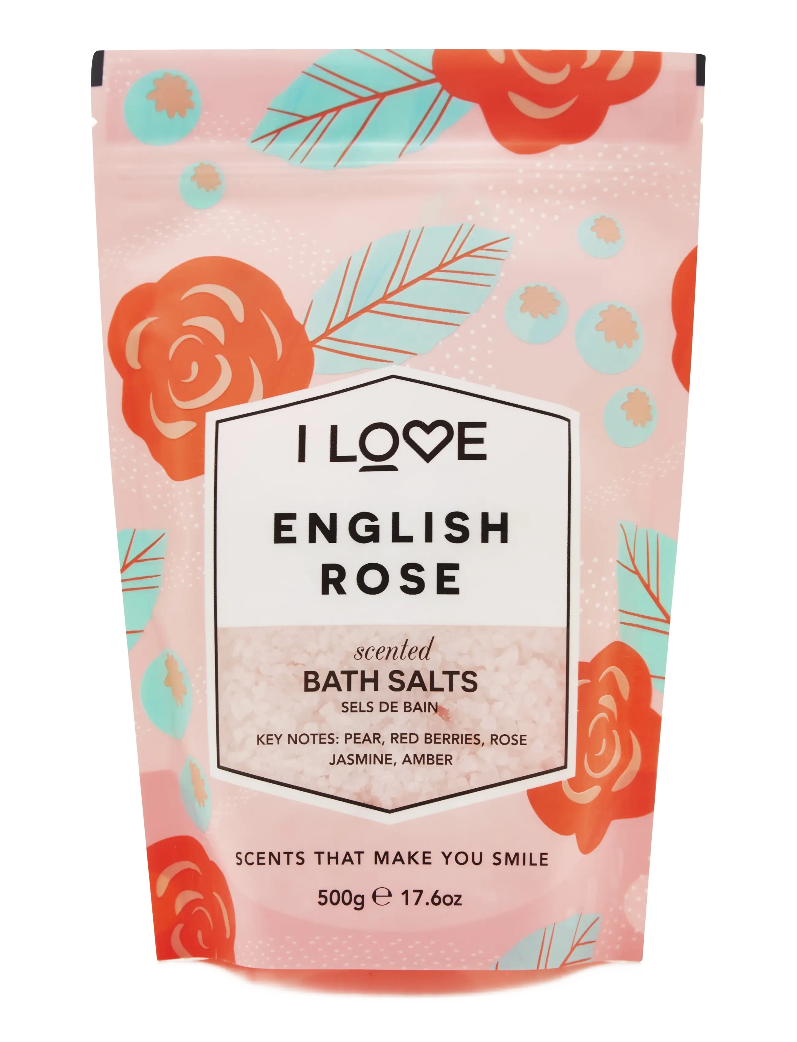 I LOVE I LOVE Signature Bath Salts English Rose 500g - I LOVE - ENGLISH ROSE / clear