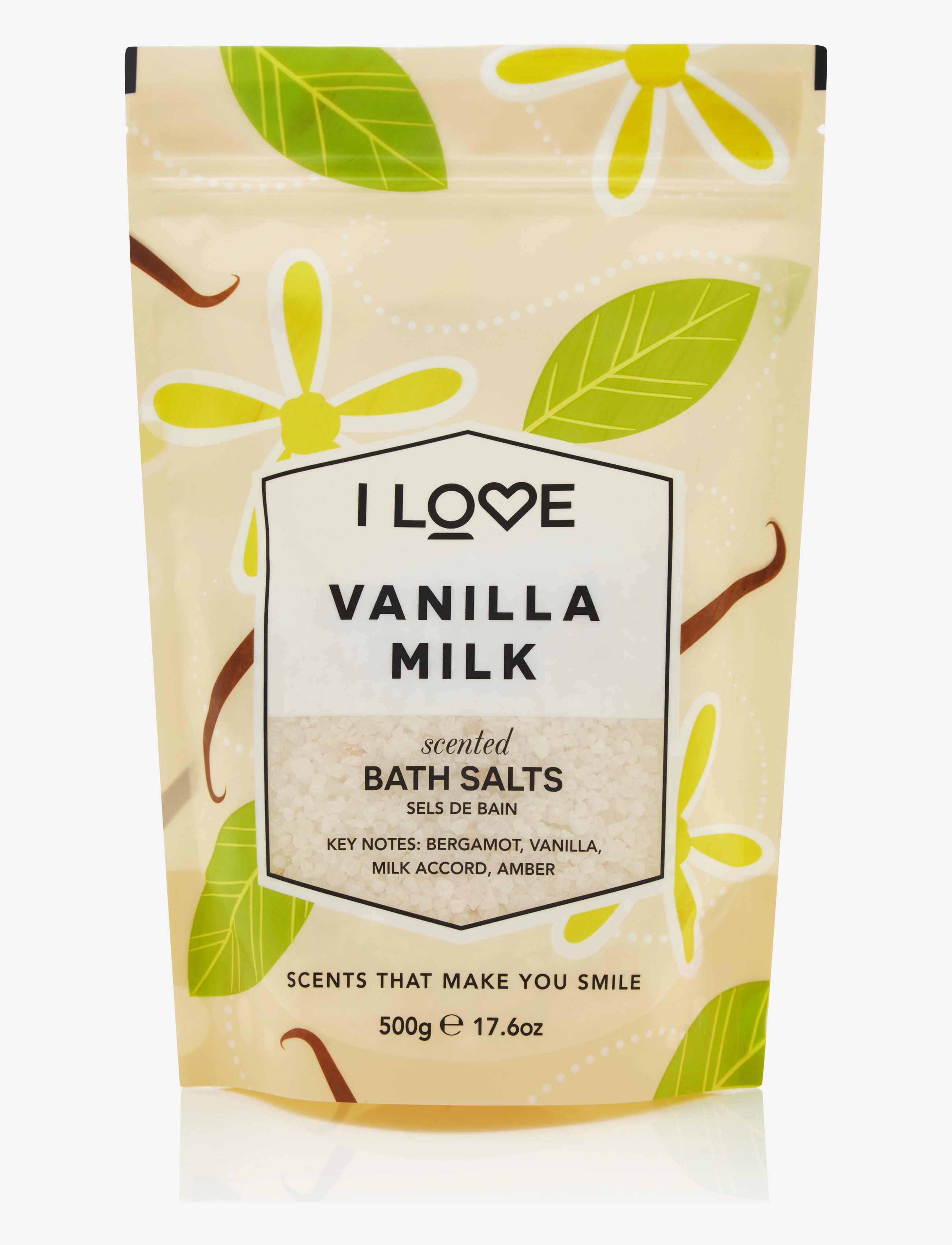 I LOVE I LOVE Signature Bath Salts Vanilla Milk 500g - Koorijad ja vannisoolad - VANILLA MILK / clear