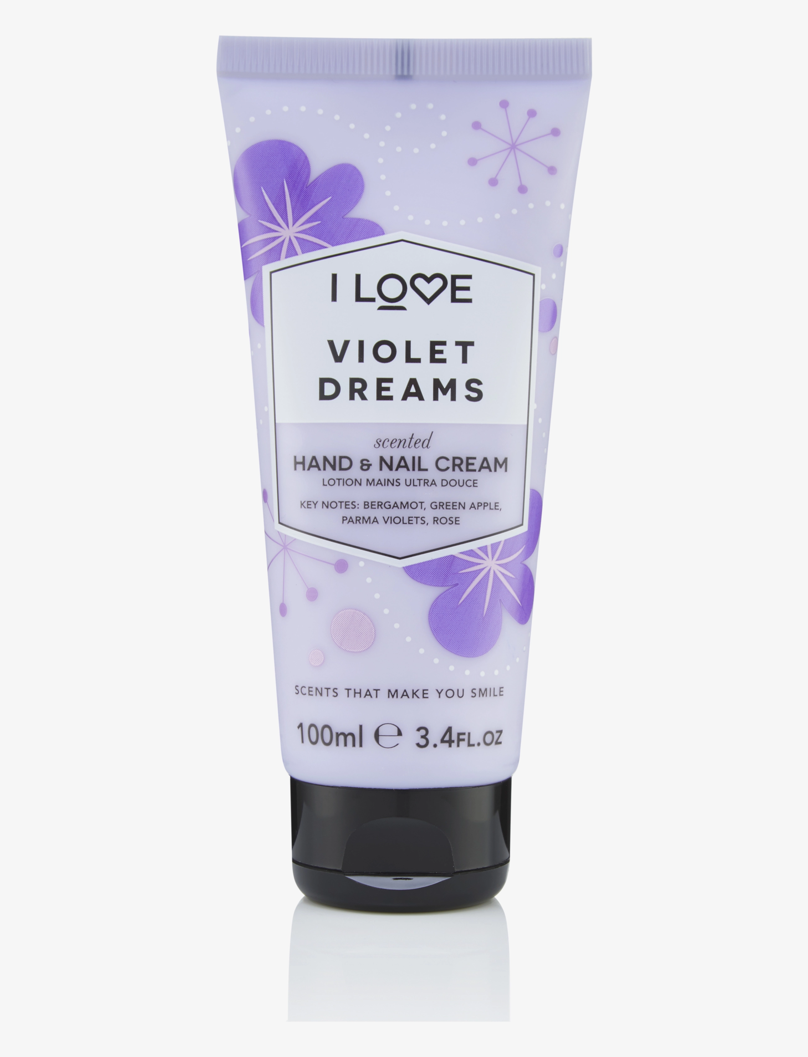 I LOVE I LOVE Signature Hand & Nail Cream Violet Dreams - Kampagne - VIOLET DREAMS / clear
