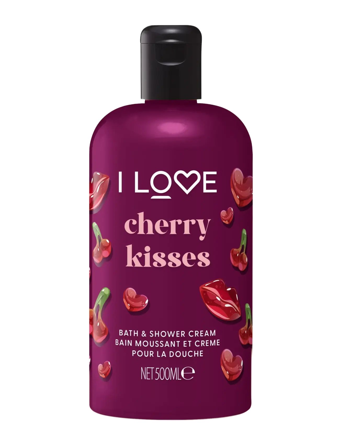 I LOVE I Love Seasonal Scented Bath And Shower Creams Cherry Kisses, 500 ml, Nude, Krop > Bad Og Brusebad, Herre