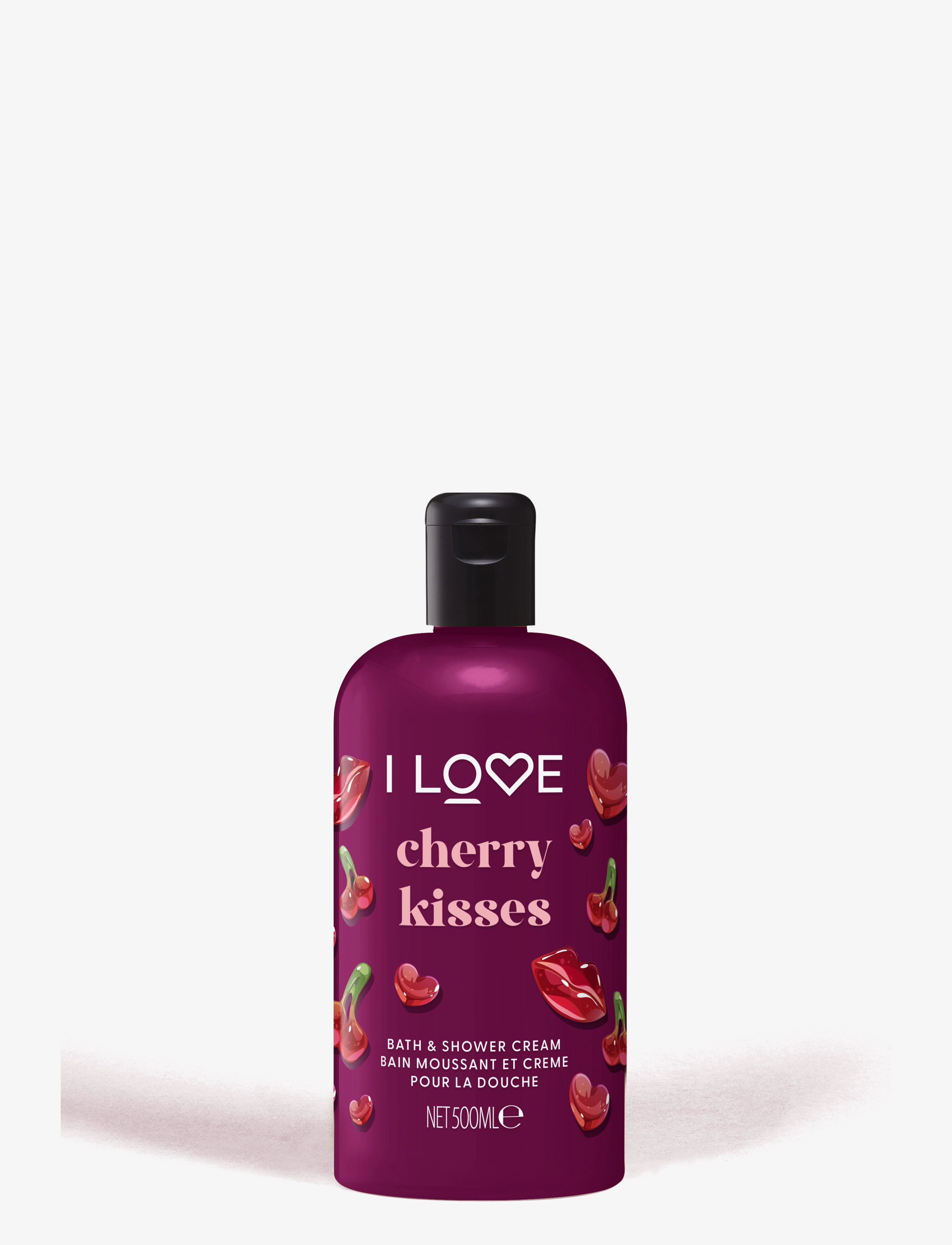 I LOVE I LOVE Seasonal Scented Bath and Shower Creams Cherry Kisses - Hudpleje - CHERRY KISSES / clear