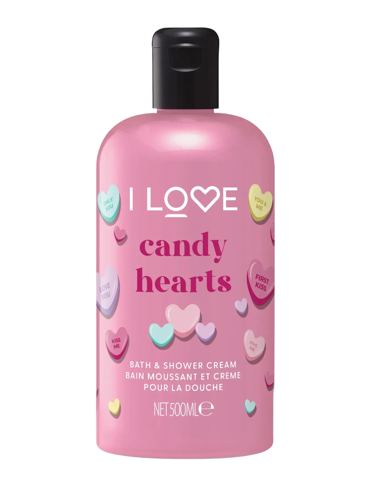 I LOVE I Love Seasonal Scented Bath And Shower Creams Candy Hearts, 500 ml, Nude, Krop > Bad Og Brusebad, Herre