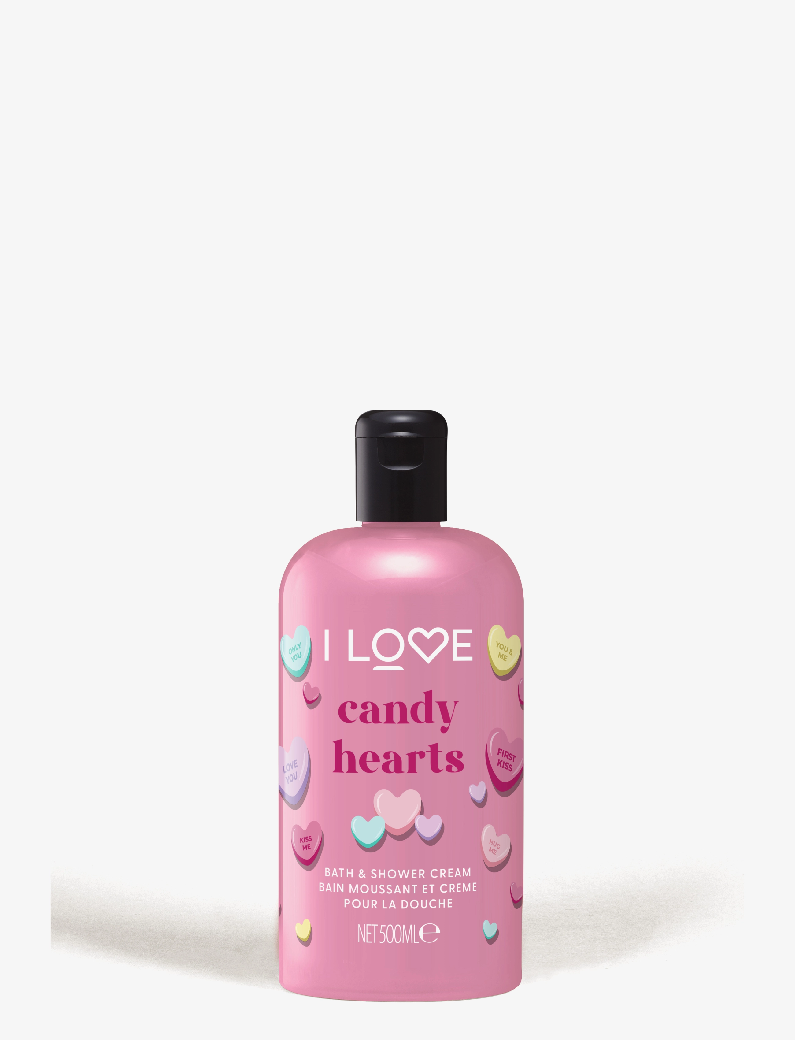I LOVE I LOVE Seasonal Scented Bath and Shower Creams Candy Hearts - Kroppsvård - CANDY HEARTS / clear